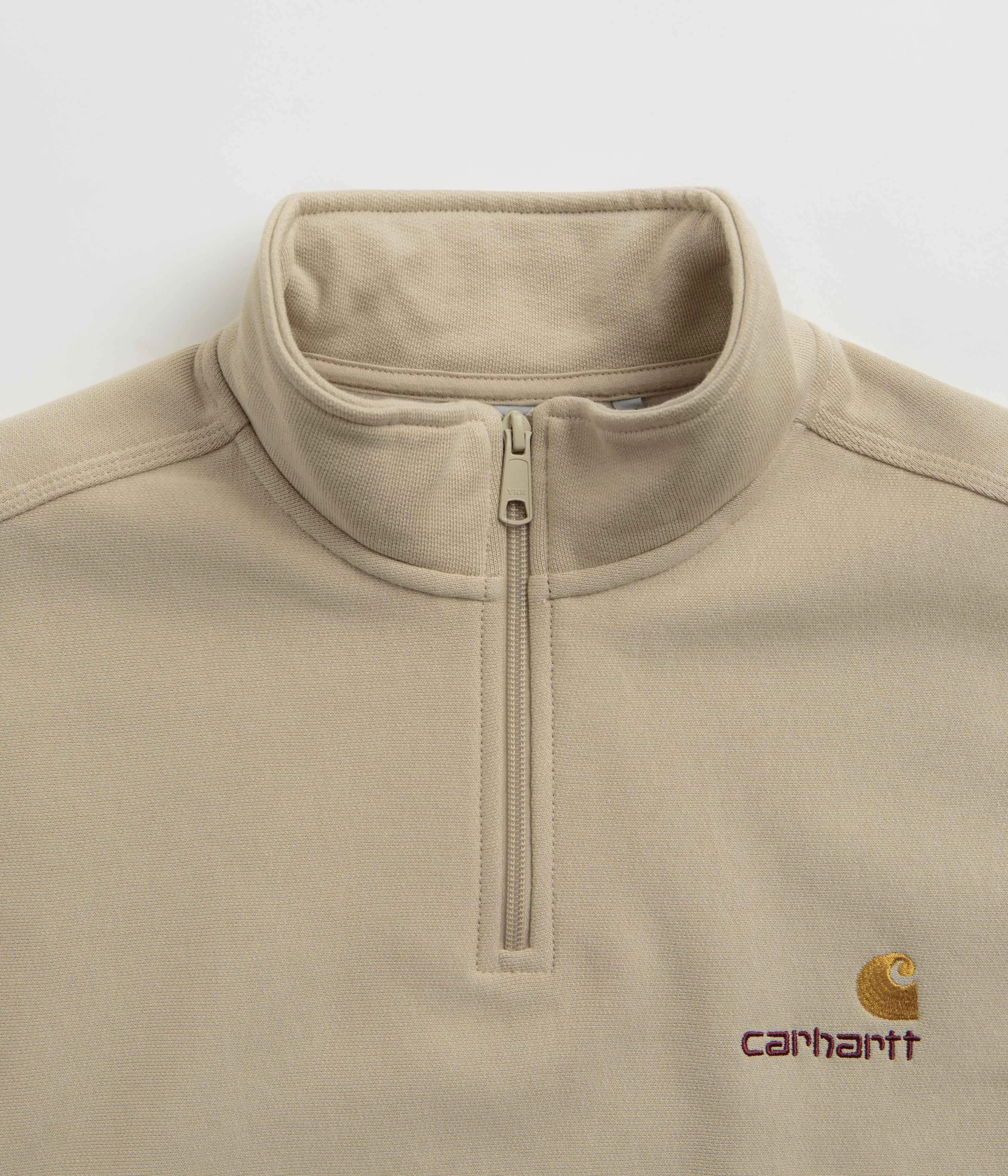 Layer Comfort Carhartt Half Zip American Script Sweatshirt - Fleur De Sel