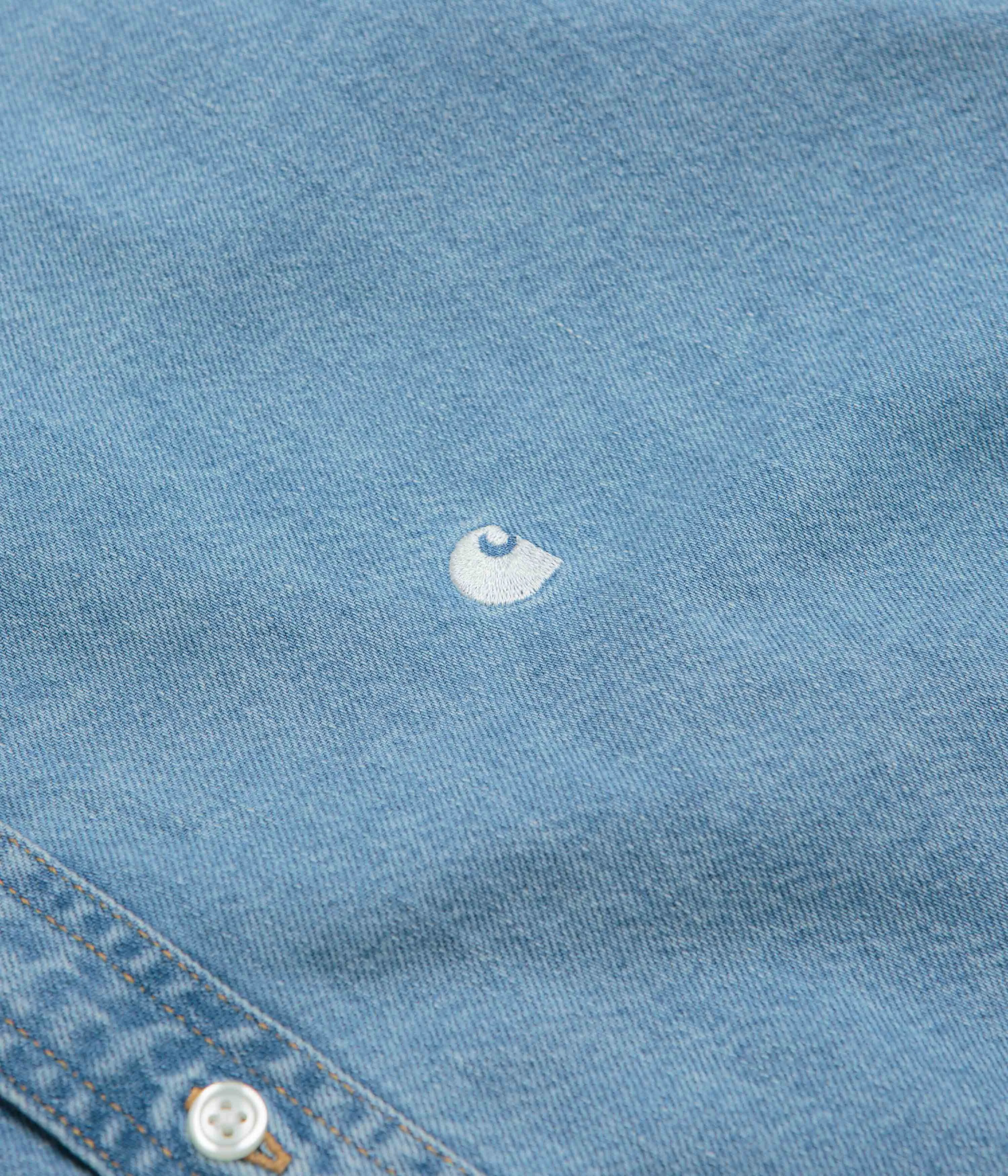 Casual Sophistication Modern Aesthetic Carhartt Lucas Short Sleeve Shirt - Blue