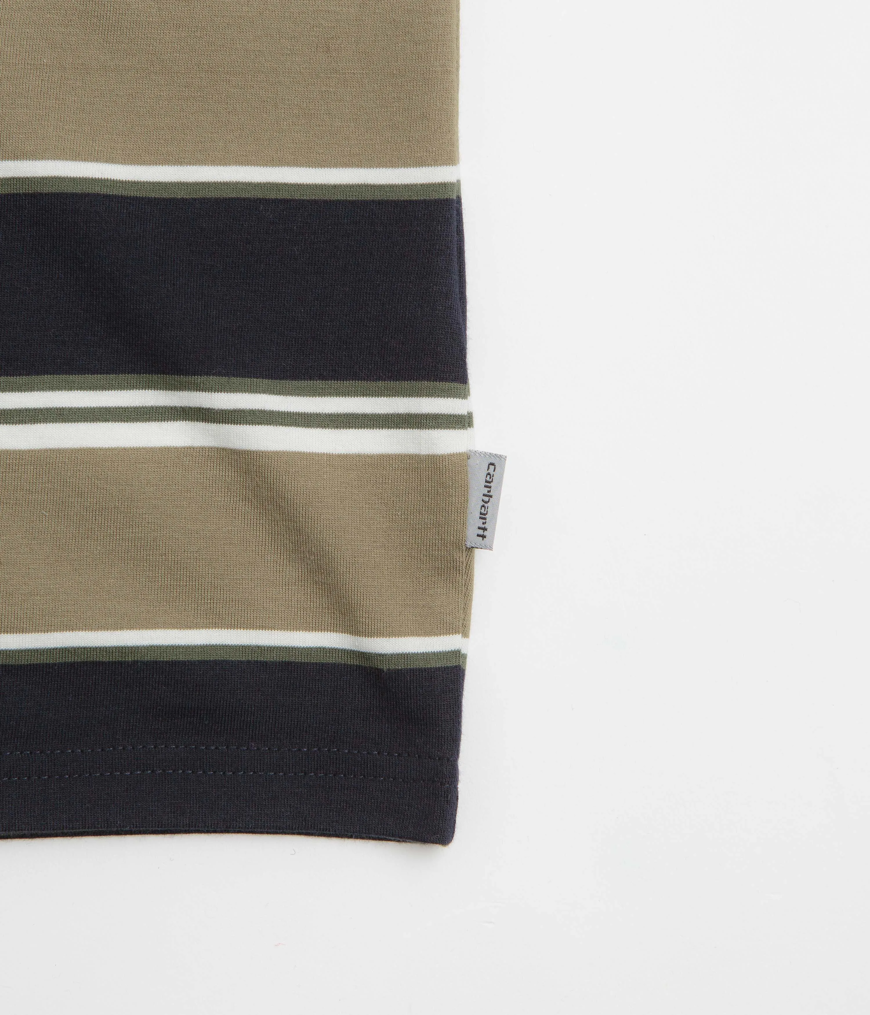 Carhartt Malone T-Shirt - Malone Stripe / Brass narrow hem