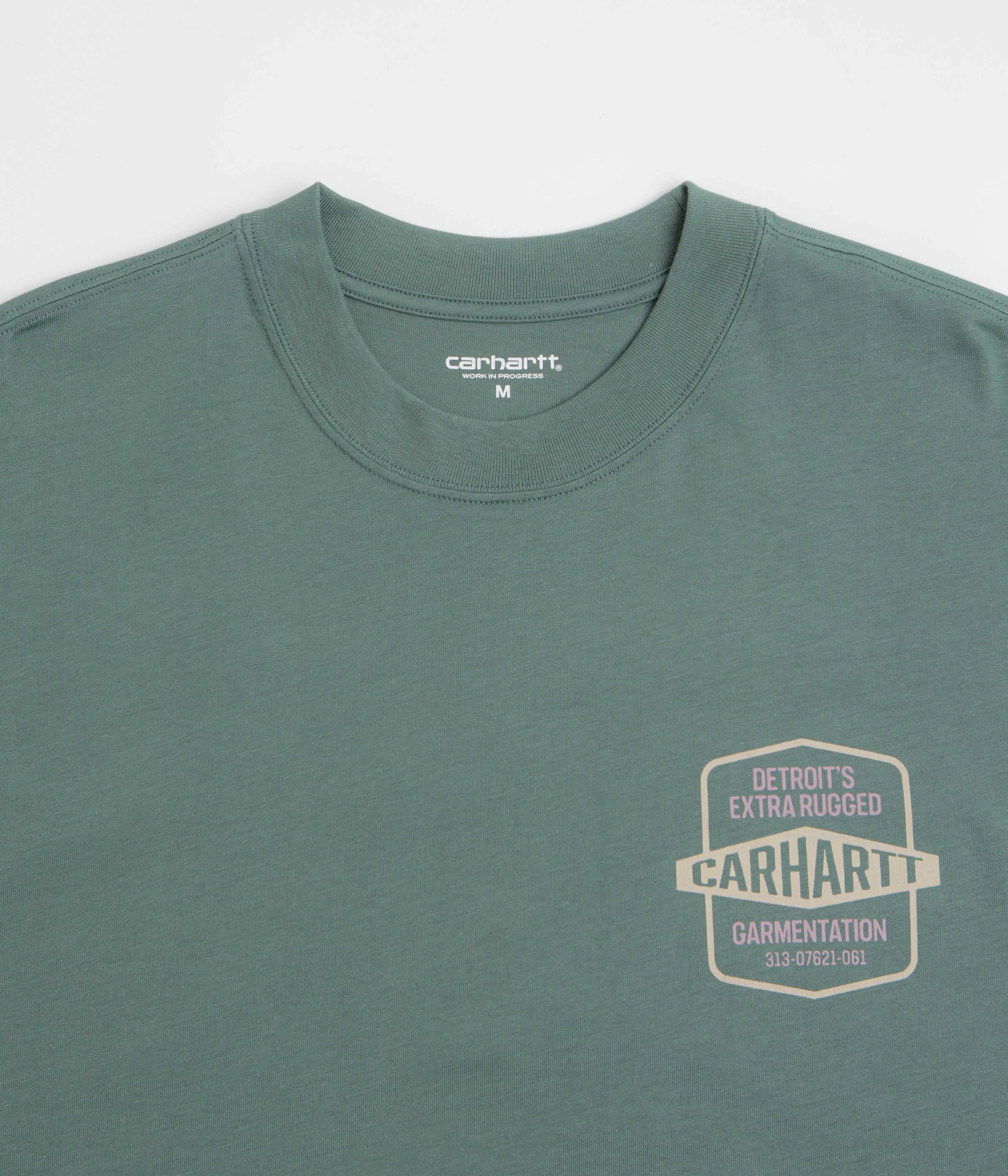 Carhartt Networks T-Shirt - Silver Pine Bound Armhole Edges