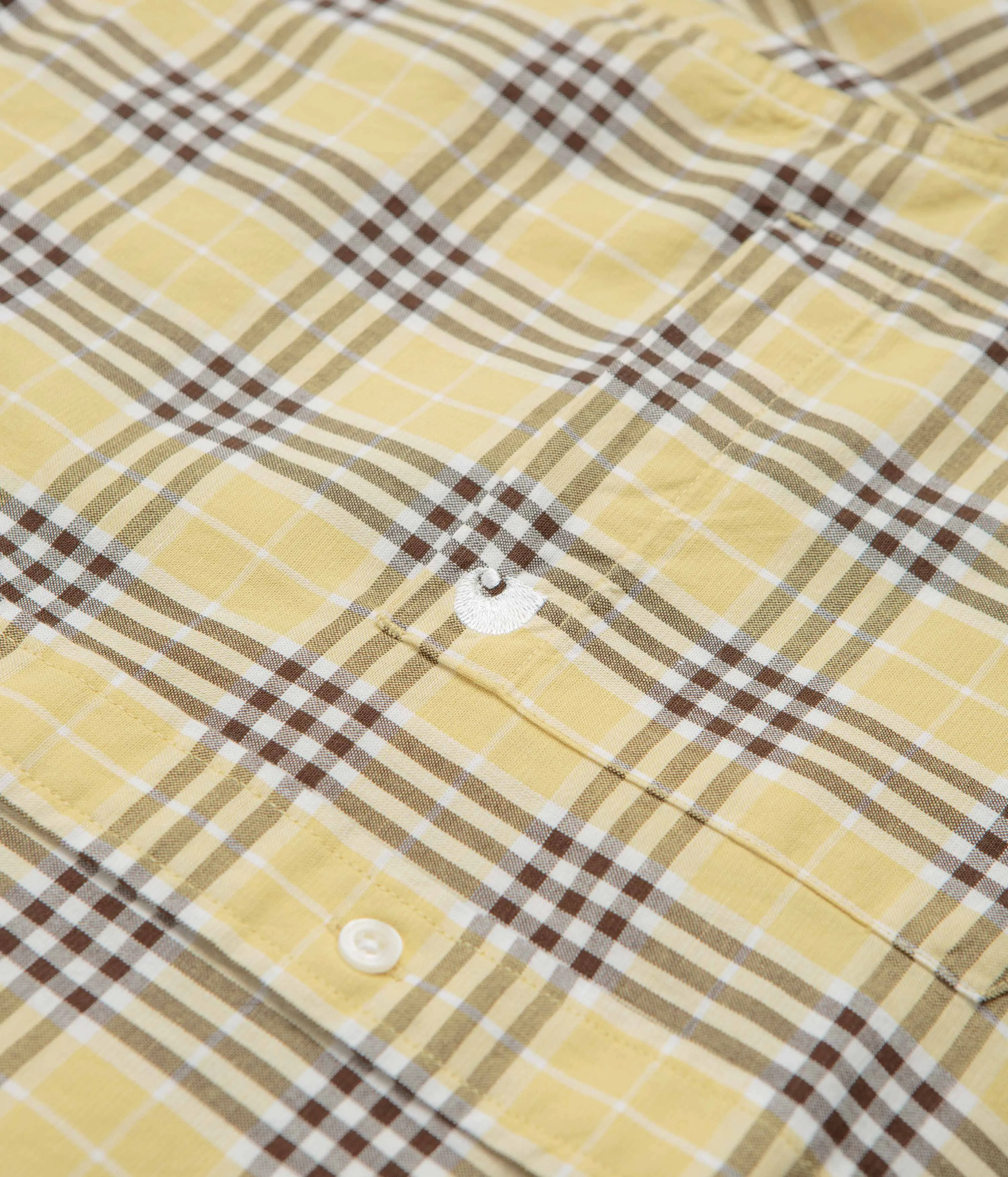 Casual Wear Party Ready Carhartt Niven Short Sleeve Shirt - Niven Check / Straw / Wax