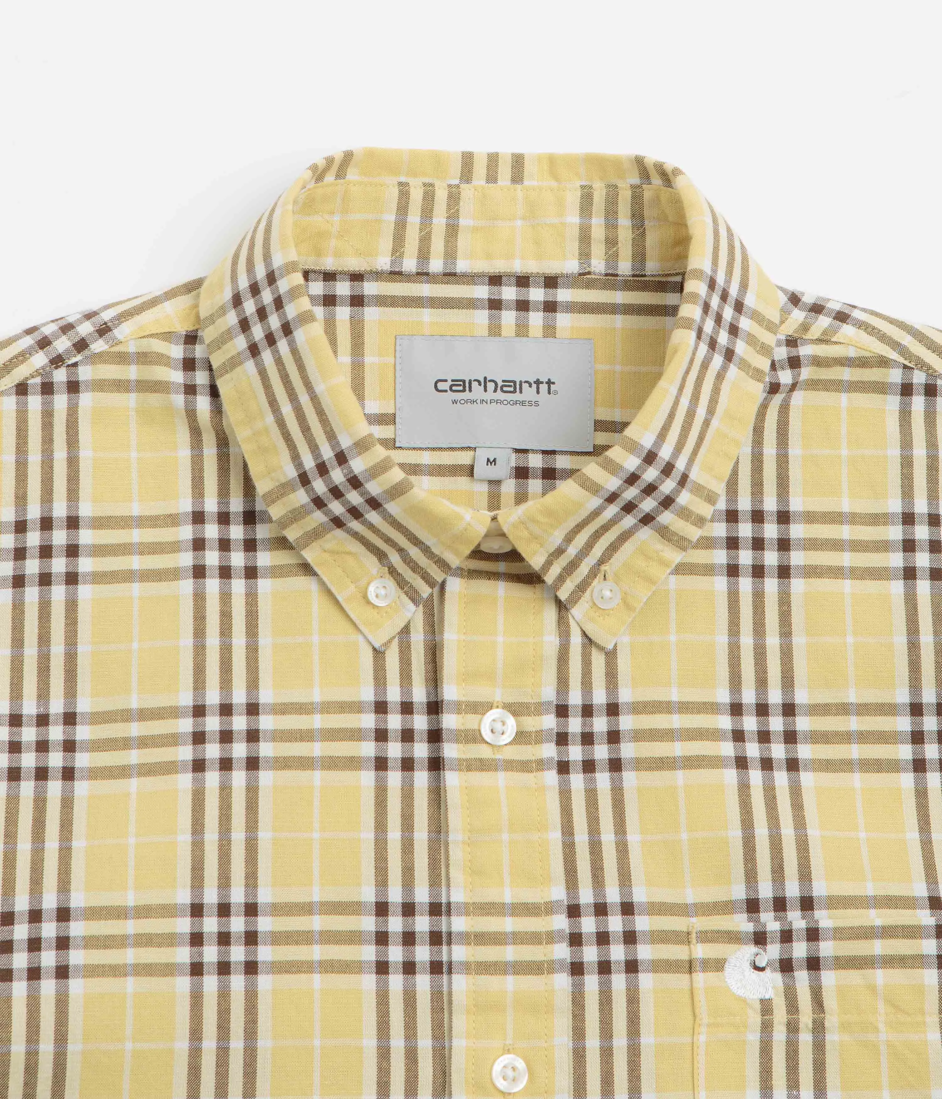 Carhartt Niven Short Sleeve Shirt - Niven Check / Straw / Wax Geometric Shape Winter Retreat