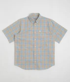 Carhartt Niven Short Sleeve Shirt - Niven Check / Wall / Wax Raw edge Plus Size