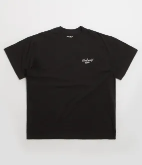 squash venue Carhartt Signature Script T-Shirt - Black / White