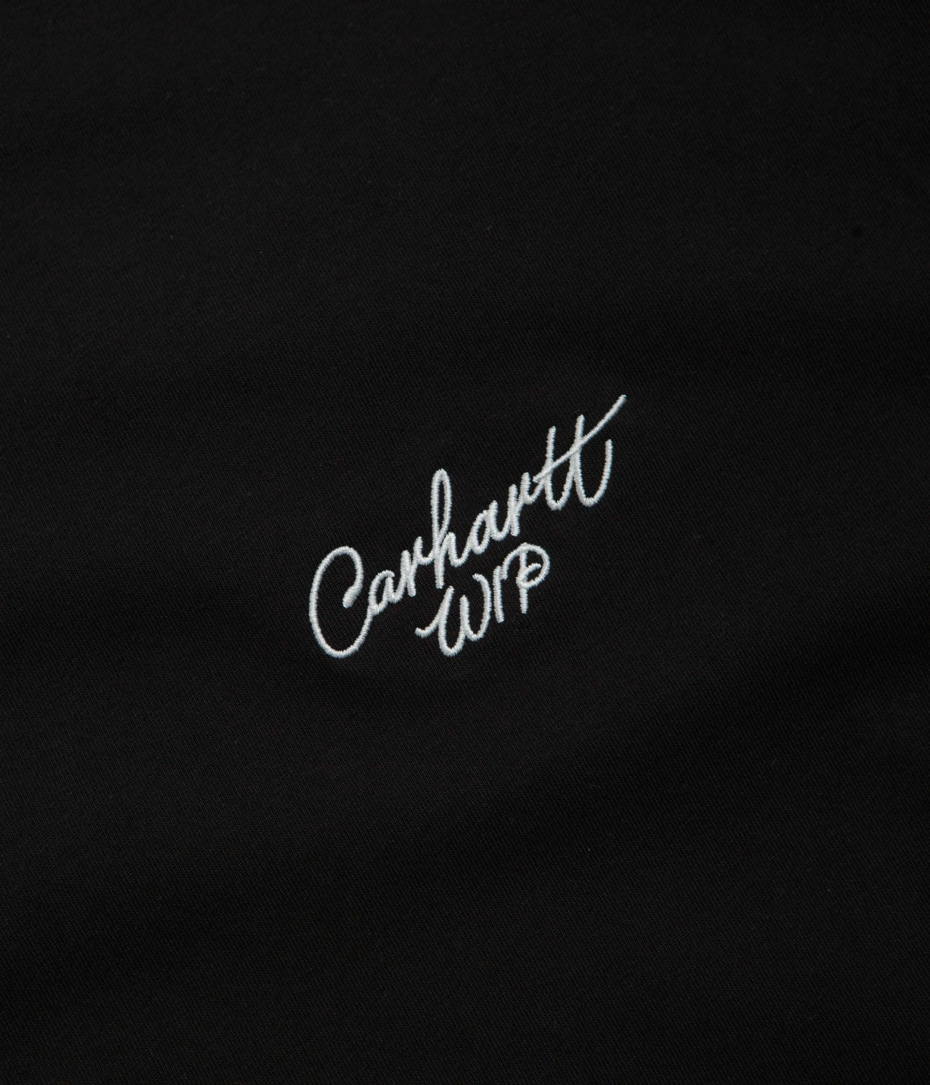 Wrinkle Resistant Finish city break Carhartt Signature Script T-Shirt - Black / White