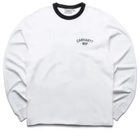 shirring Meditation Carhartt WIP 89 Ringer L/S Tee - White/Black