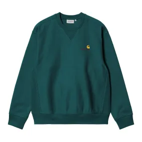 Carhartt WIP American Script Sweatshirt - Malachite product matte sophistication