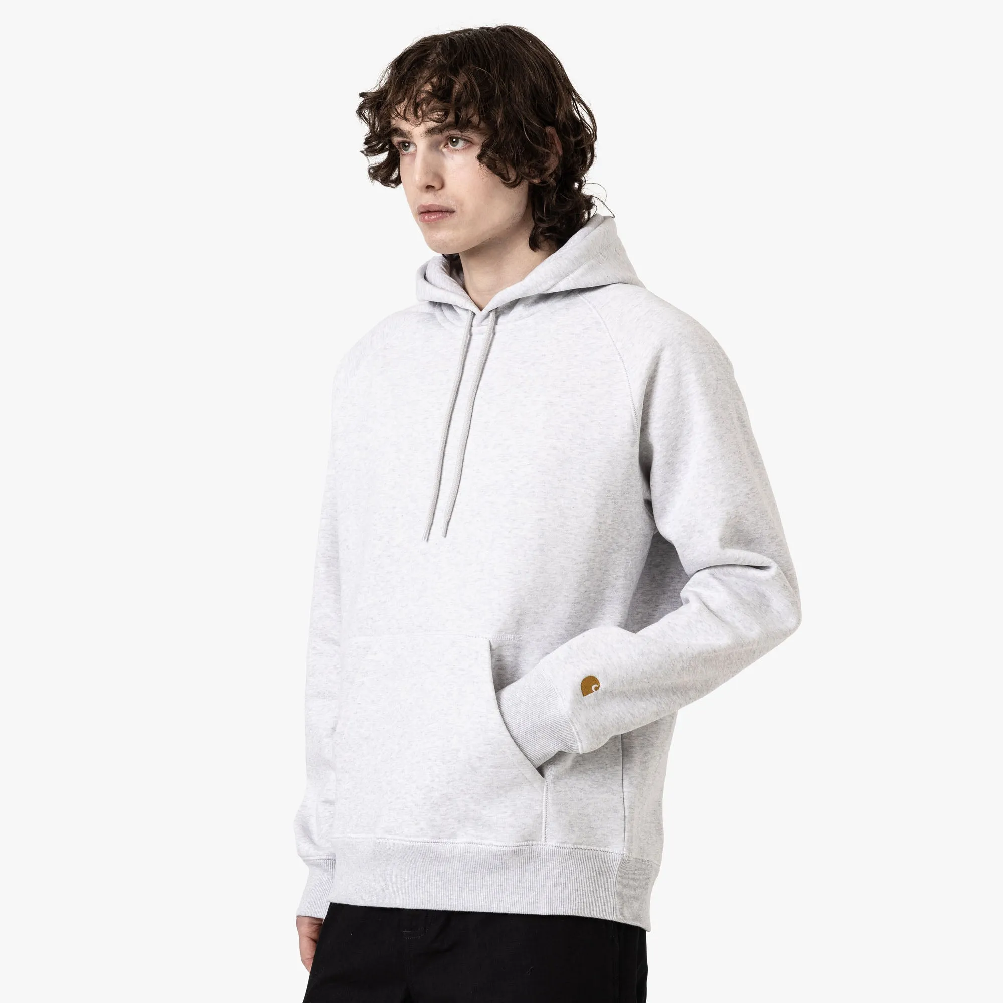 Formal Casual Carhartt WIP Chase Hooded Sweatshirt / Ash Heather