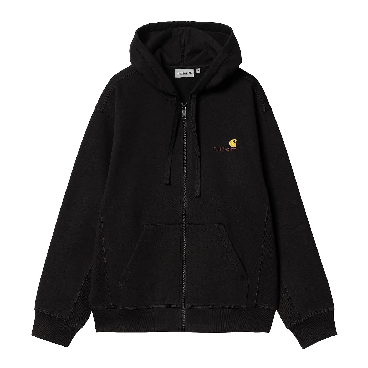 Carhartt WIP Hooded American Script Jacket - Black Urban Active Oversized Design