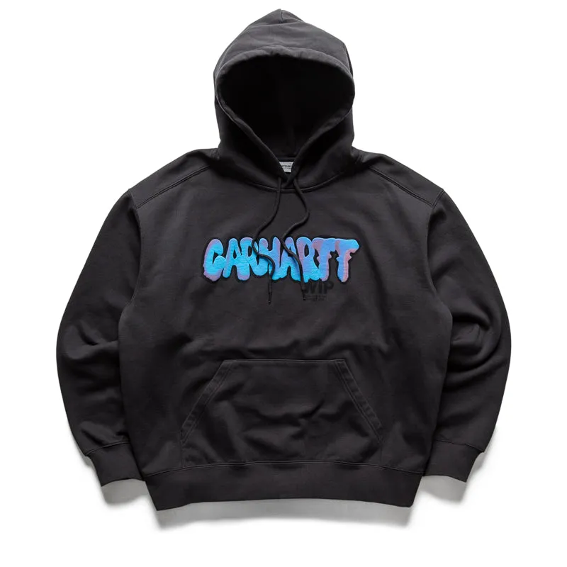 Carhartt WIP Hooded Drip Sweatshirt - Charcoal Leopard like Family outing