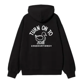 Seamless construction Carhartt WIP Hooded Stamp Sweatshirt - Black / White