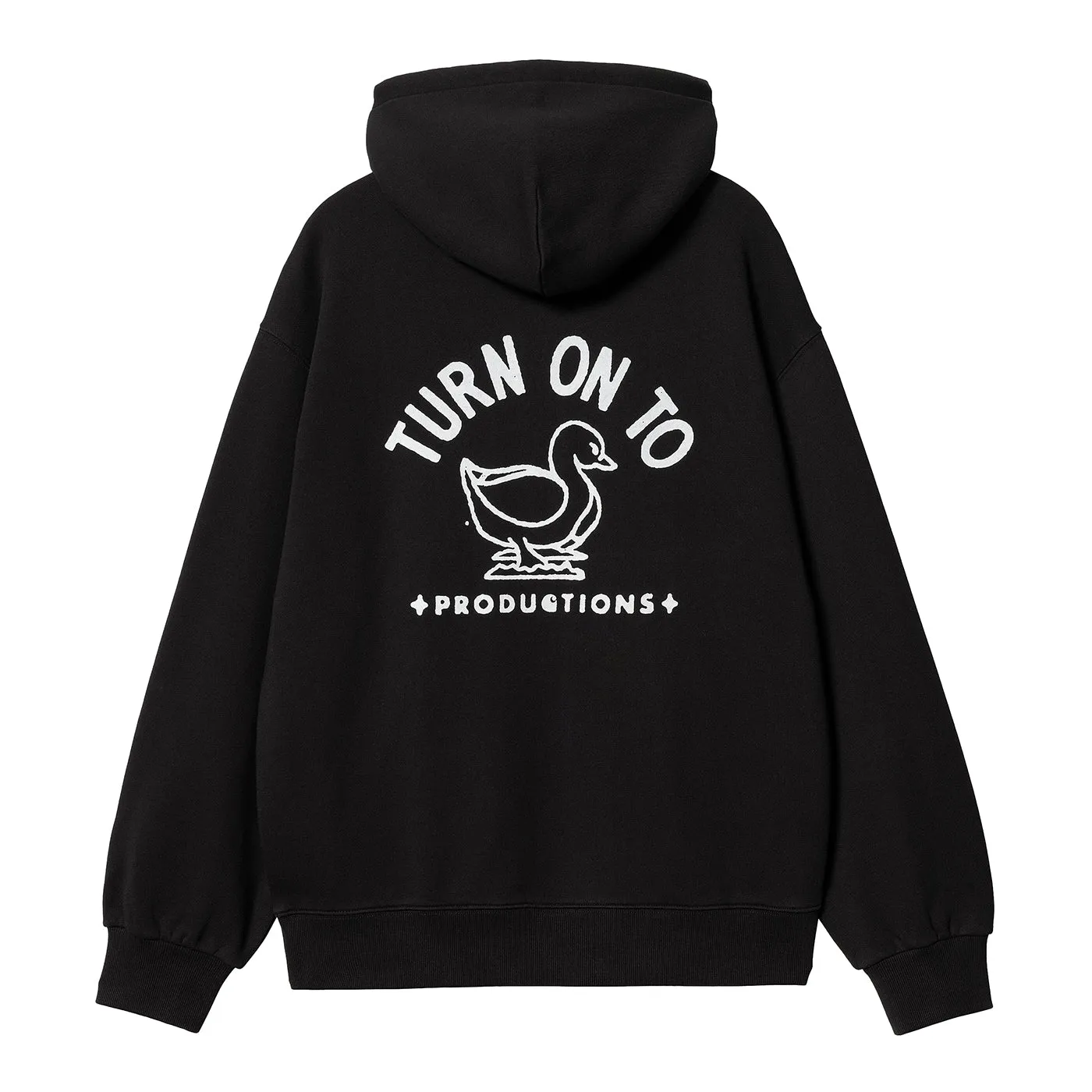 Seamless construction Carhartt WIP Hooded Stamp Sweatshirt - Black / White