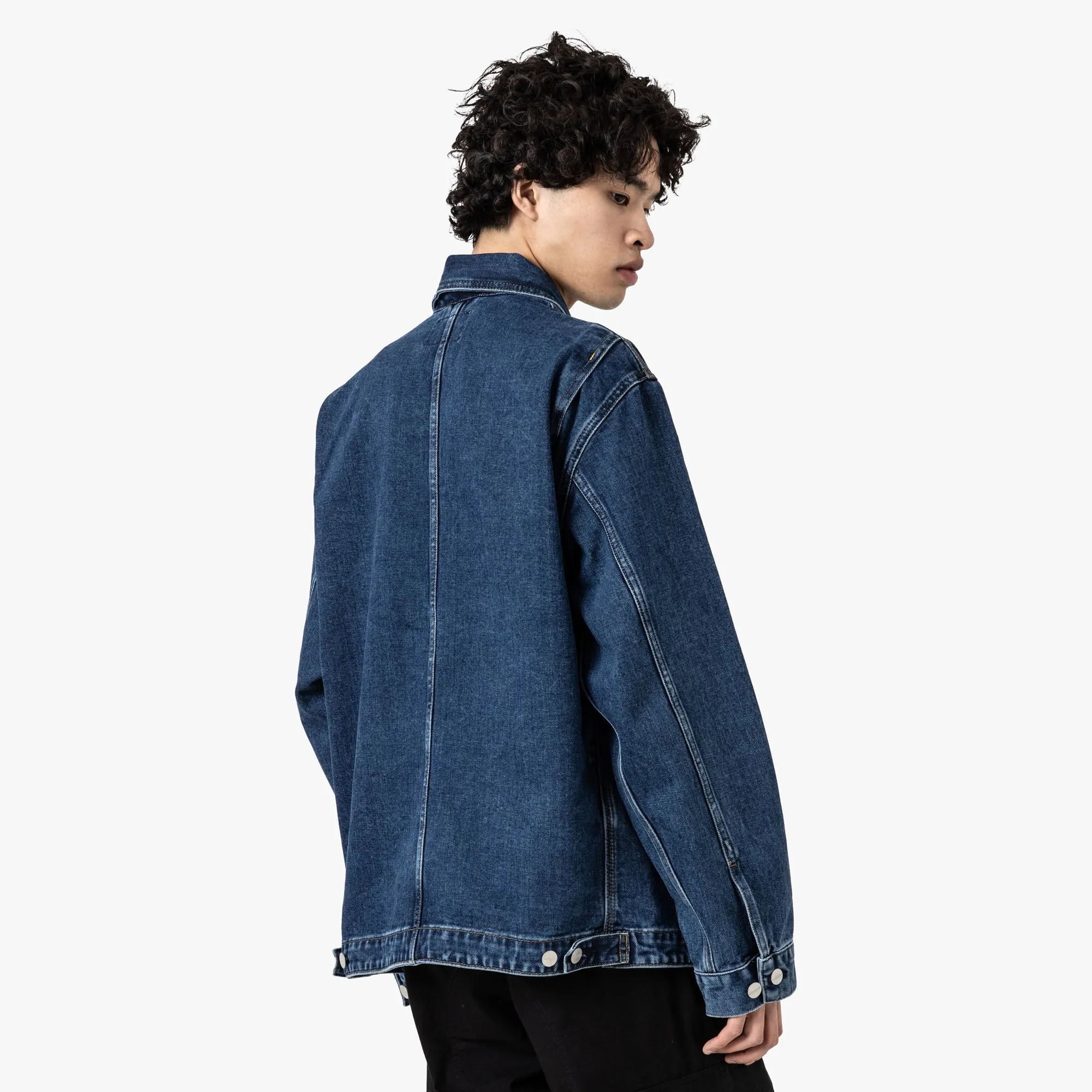 Soft Fleece Lining Carhartt WIP OG Double Front Jacket Blue Washed