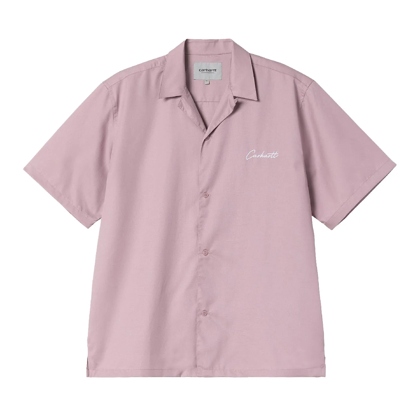 Carhartt WIP S/S Delray Shirt - Hortensia / White Camping Essential Hidden Button Placket