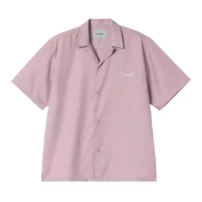 Neutral Shade Country Charm Carhartt WIP S/S Delray Shirt - Hortensia / White