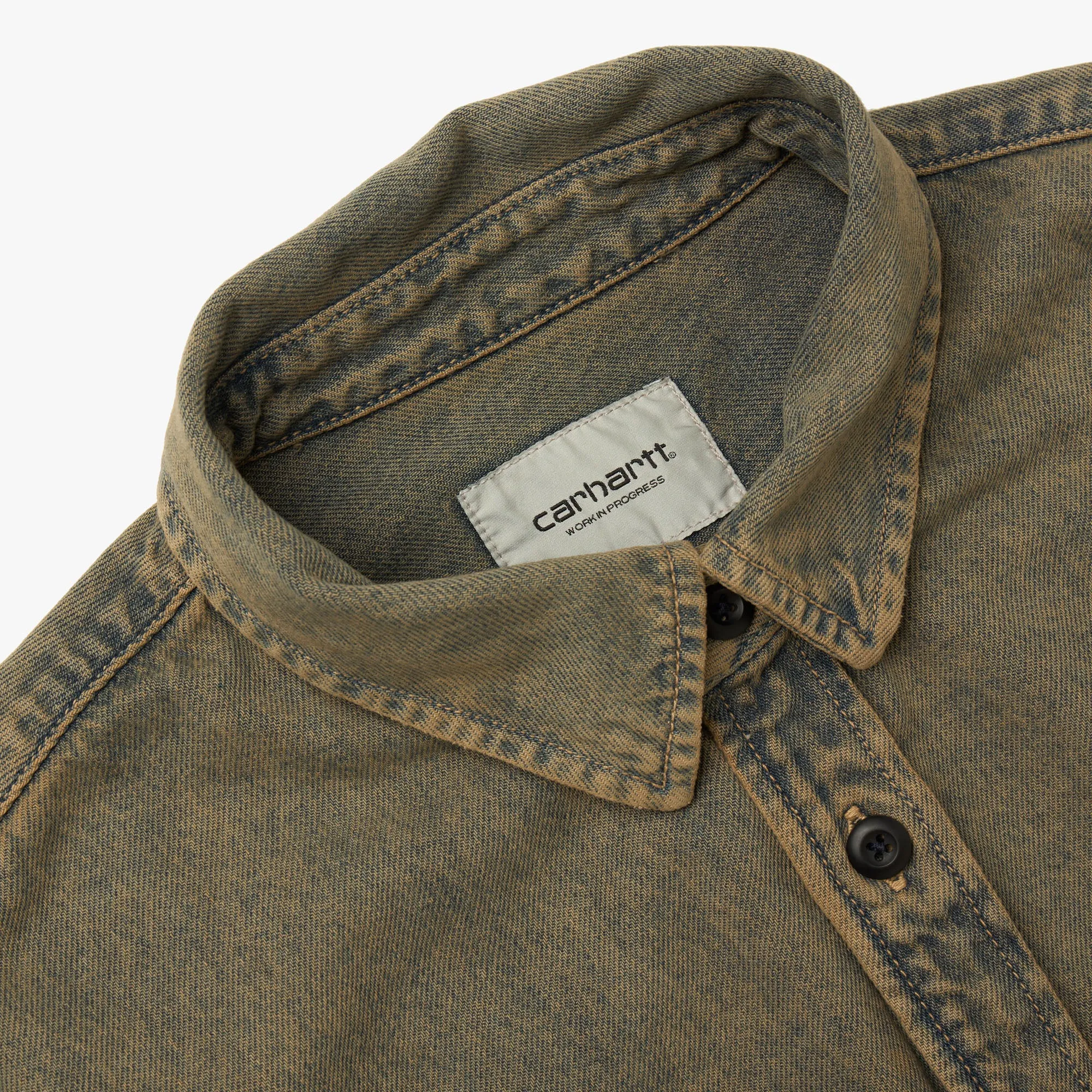 bottom Carhartt WIP Tigan Shirt Jacket Blue / Leather