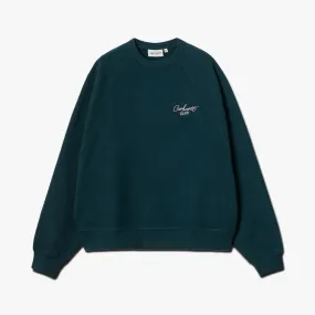 product value for money Carhartt WIP Women's Signature Sweatshirt Duck Blue / White