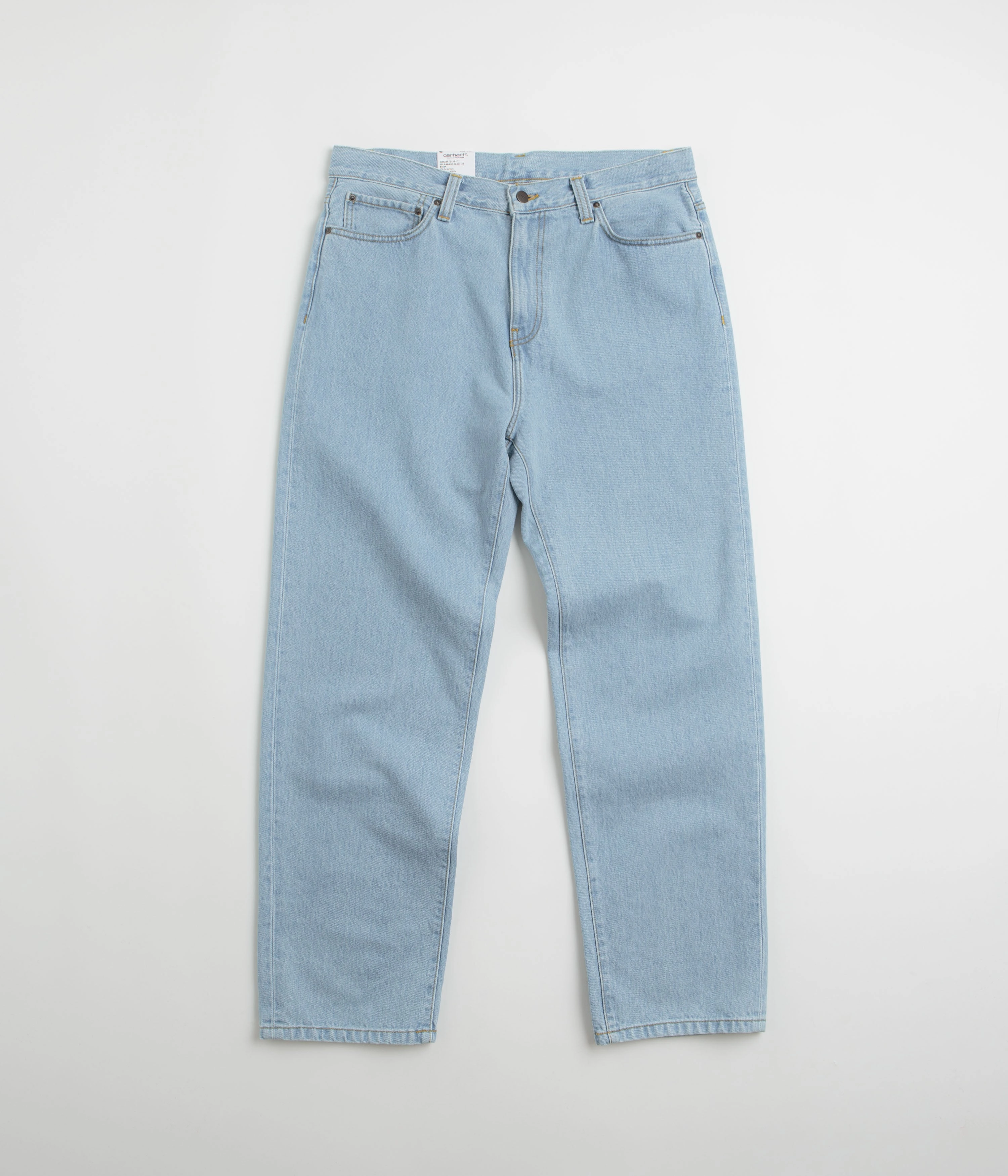 Carhartt Aaron Pants - Stone Bleached Blue Light wash QuickReleaseClosures