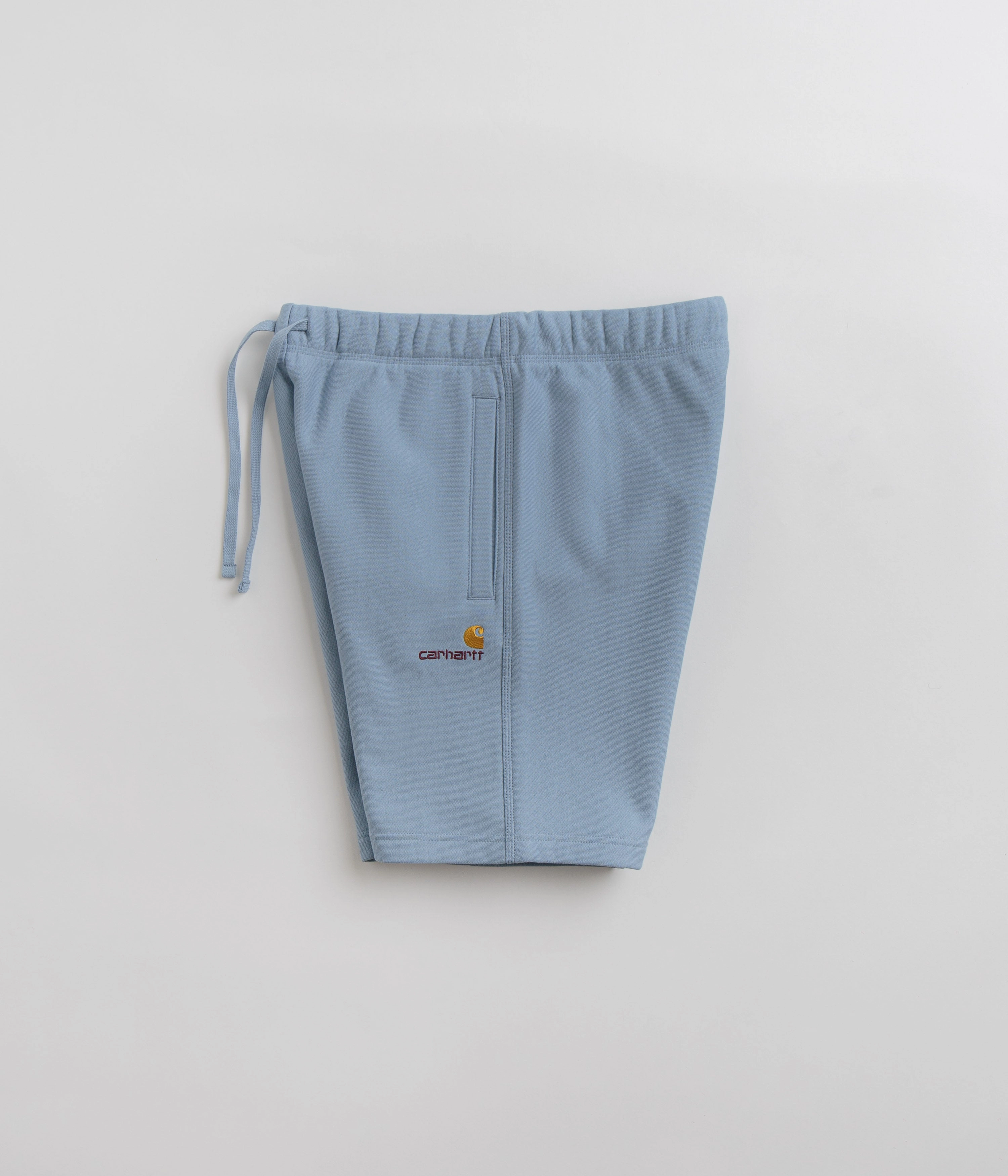 HighBackRise Carhartt American Script Sweat Shorts - Frosted Blue