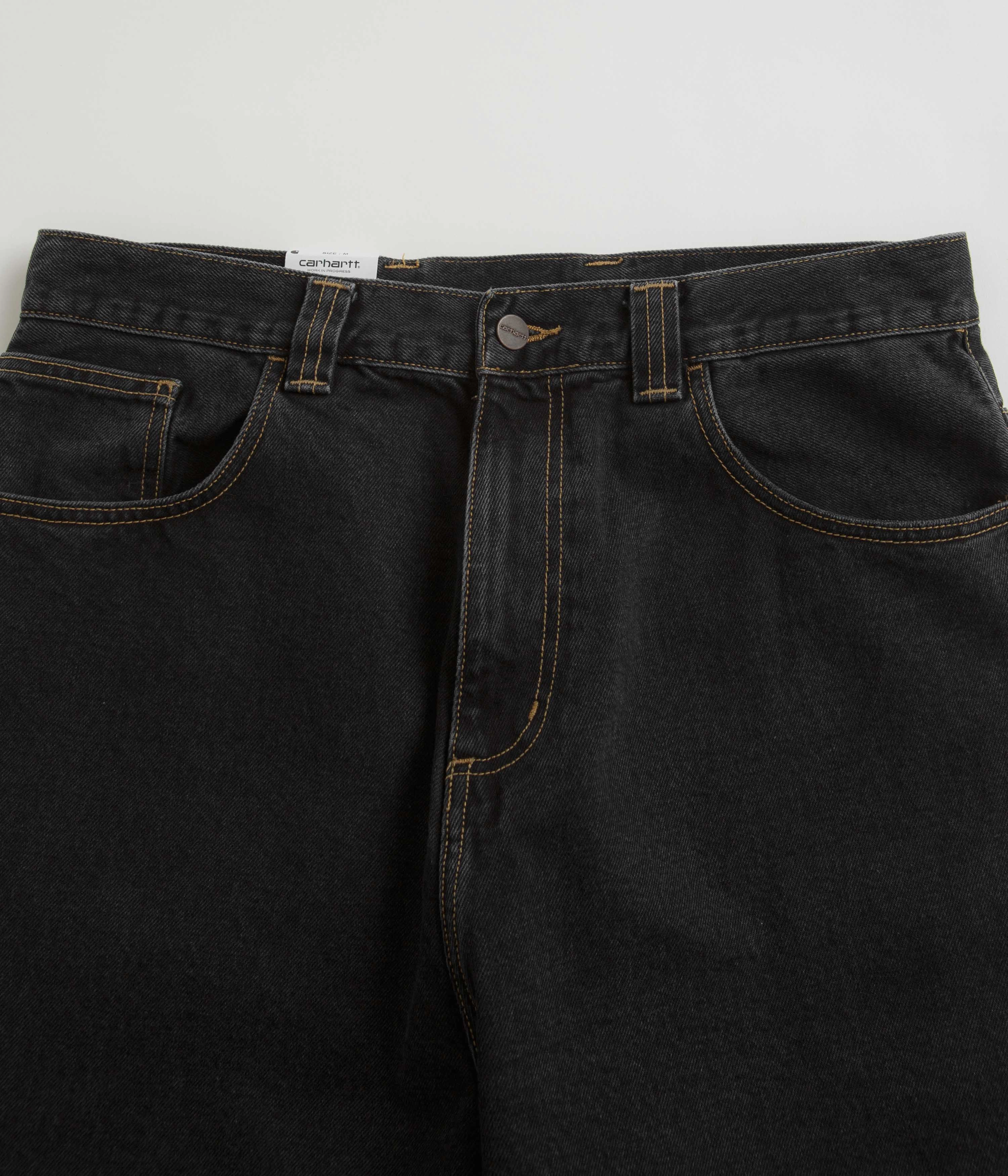 Durable Stitching LightweightConstruction Carhartt Brandon Denim Pants - Black Stone Wash