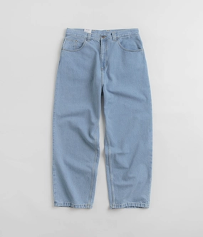 Carhartt Brandon Denim Pants - Blue Heavy Stone Bleach Soft Structure Durable Hem