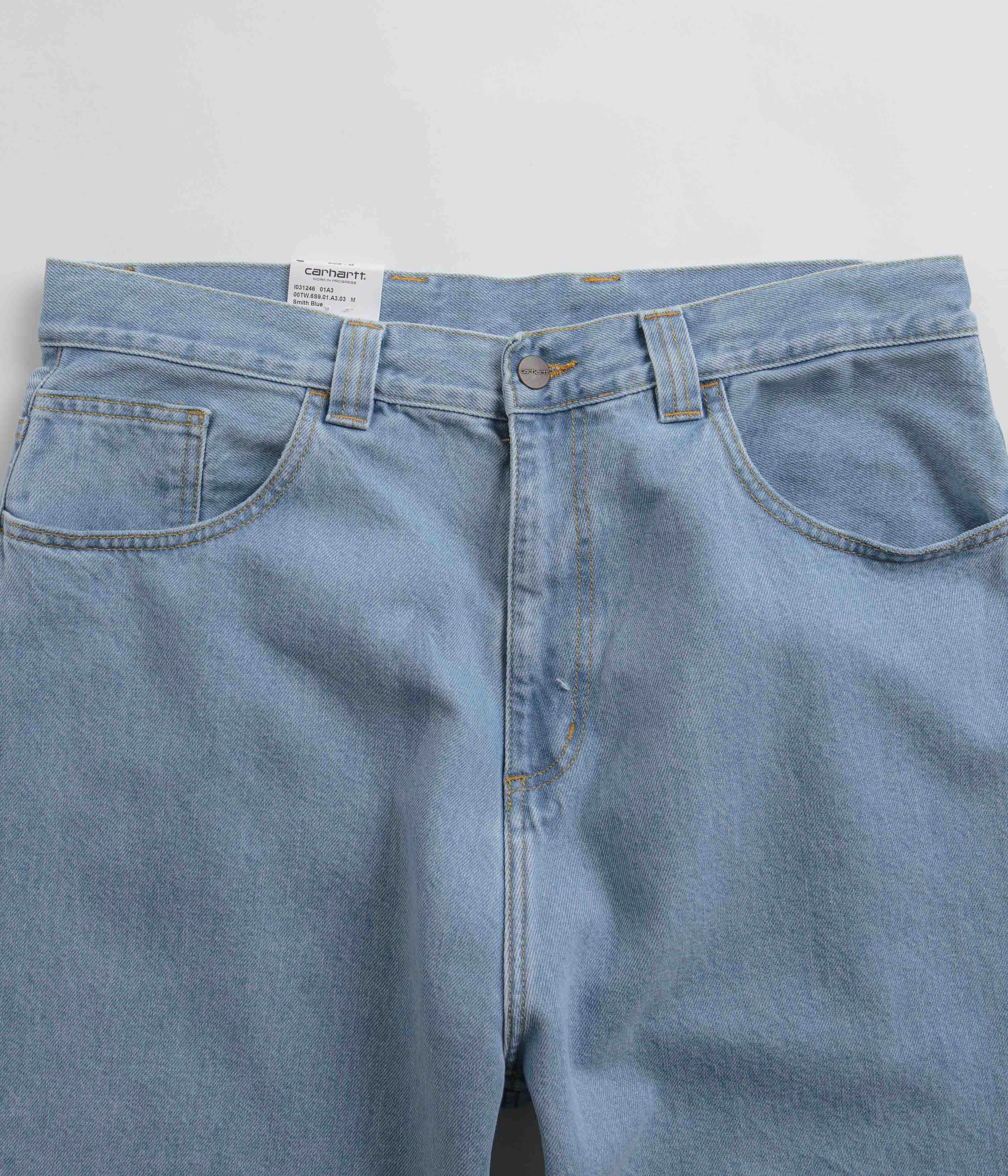 Carhartt Brandon Denim Pants - Blue Heavy Stone Bleach Non Clip