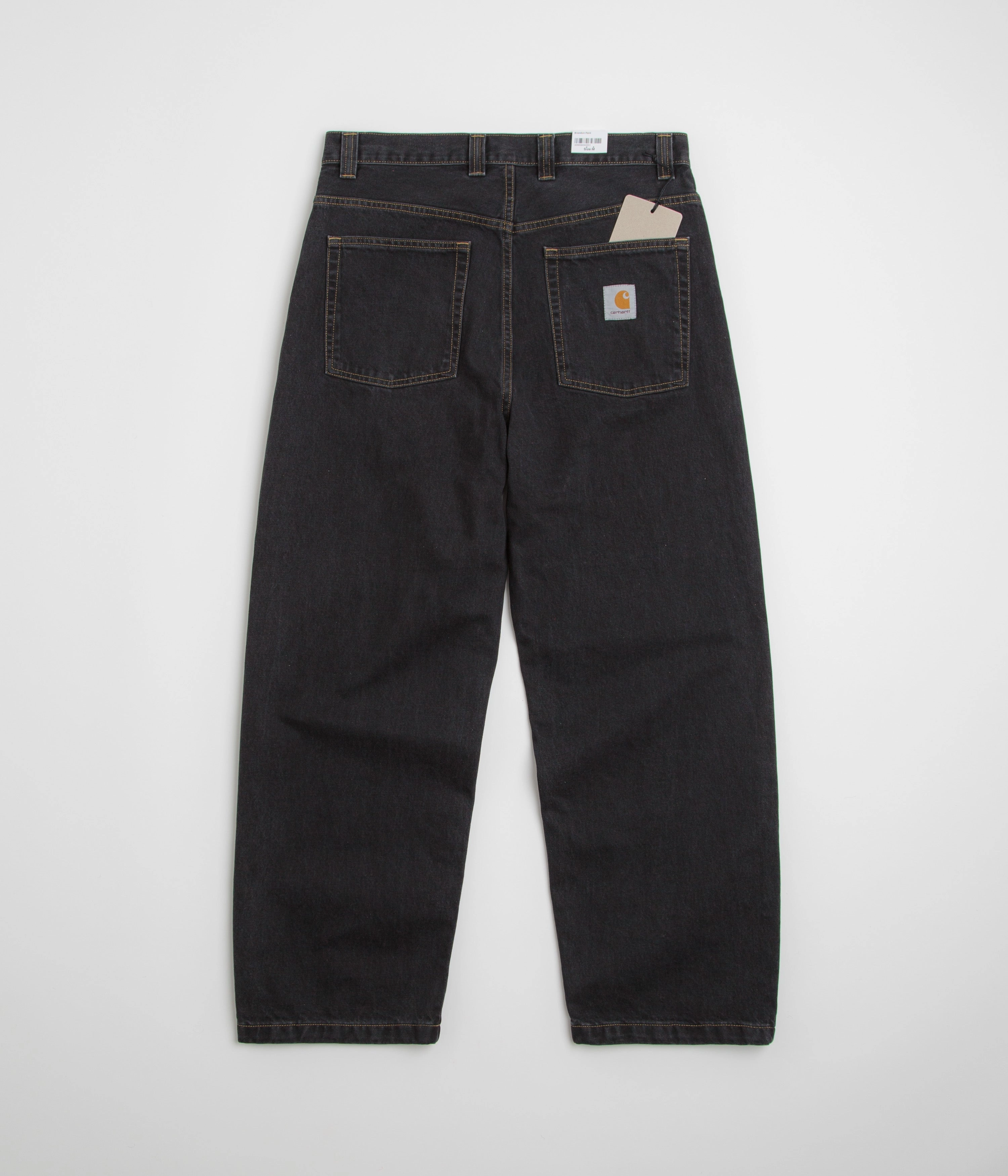 Carhartt Brandon Pants - Black Stone Washed Layered Protection Slim Silhouette