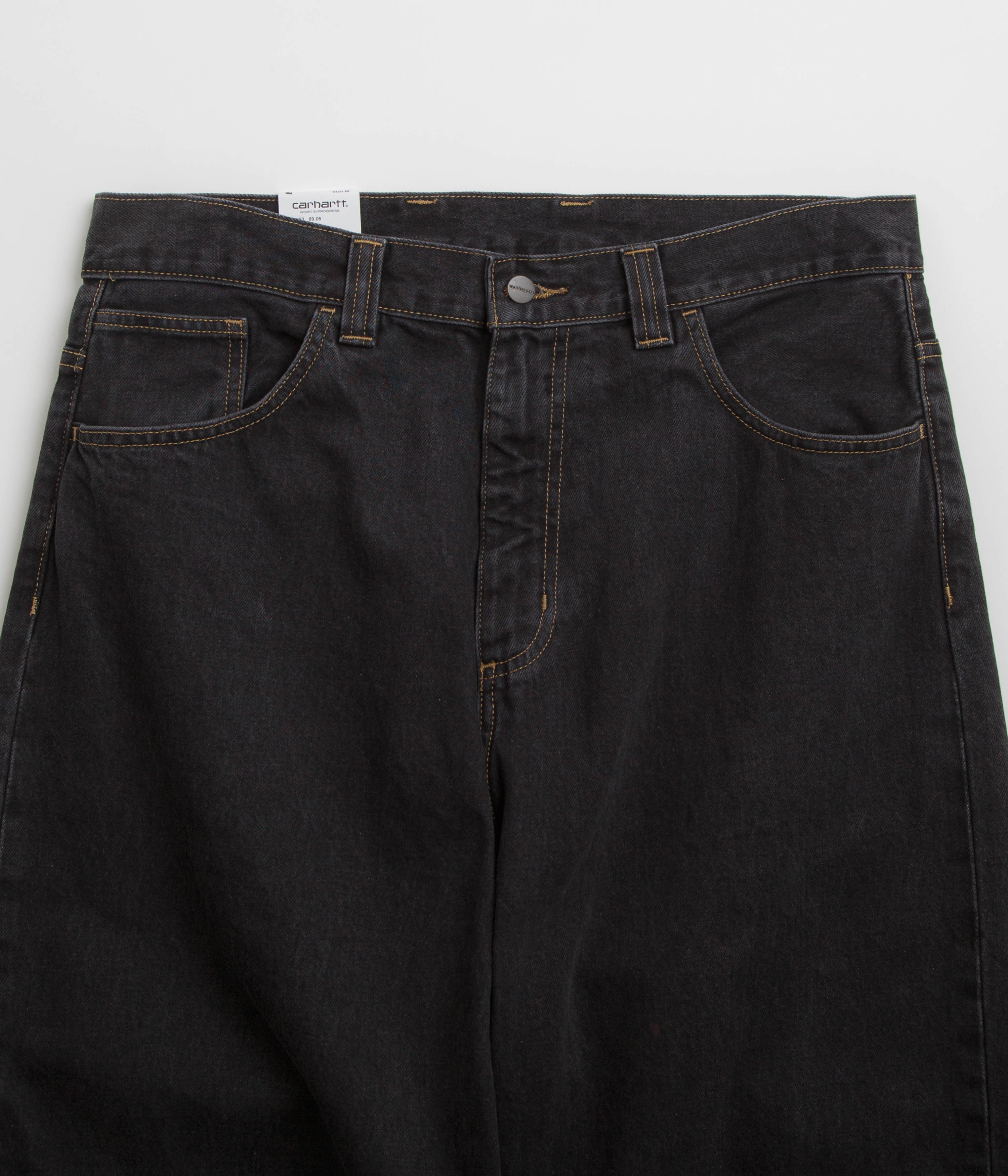 Carhartt Brandon Pants - Black Stone Washed LowProfileStitching