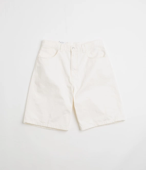 Carhartt Brandon Shorts - White Rinsed Printed Pattern Eco Friendly Dye Process