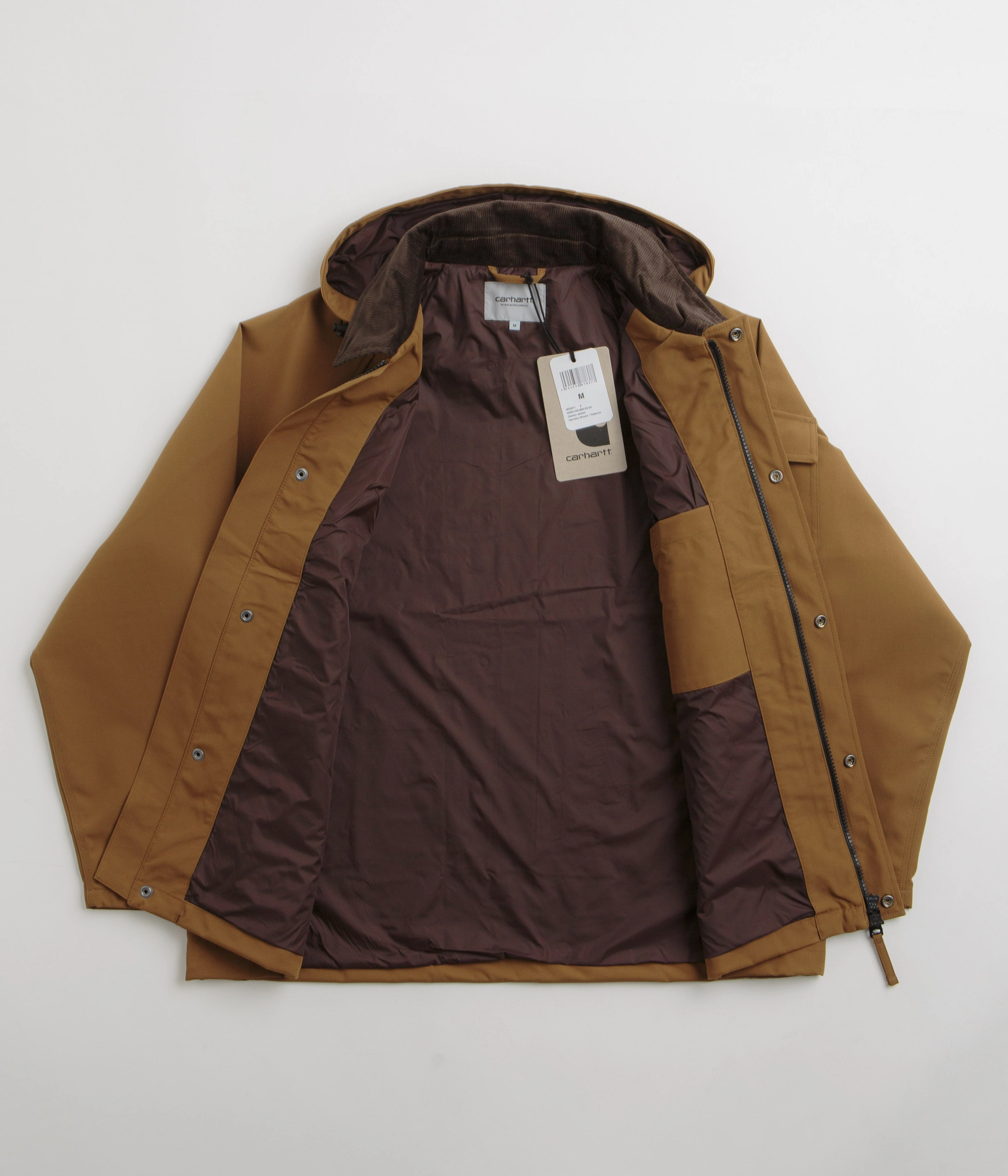 Carhartt Clarton Jacket - Hamilton Brown / Tobacco Drop Hood Style Relax Shell