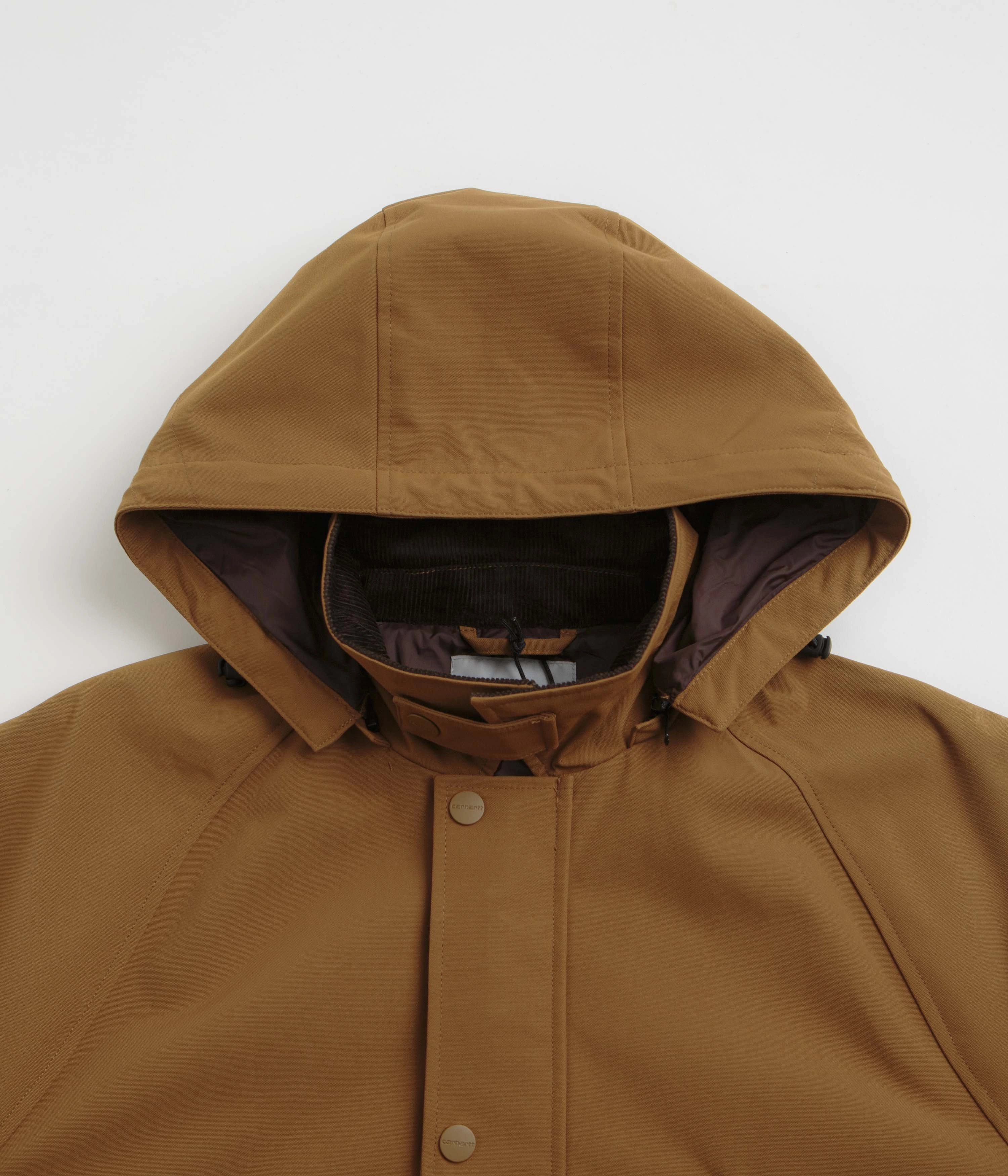Carhartt Clarton Jacket - Hamilton Brown / Tobacco Sporty Style Collarless