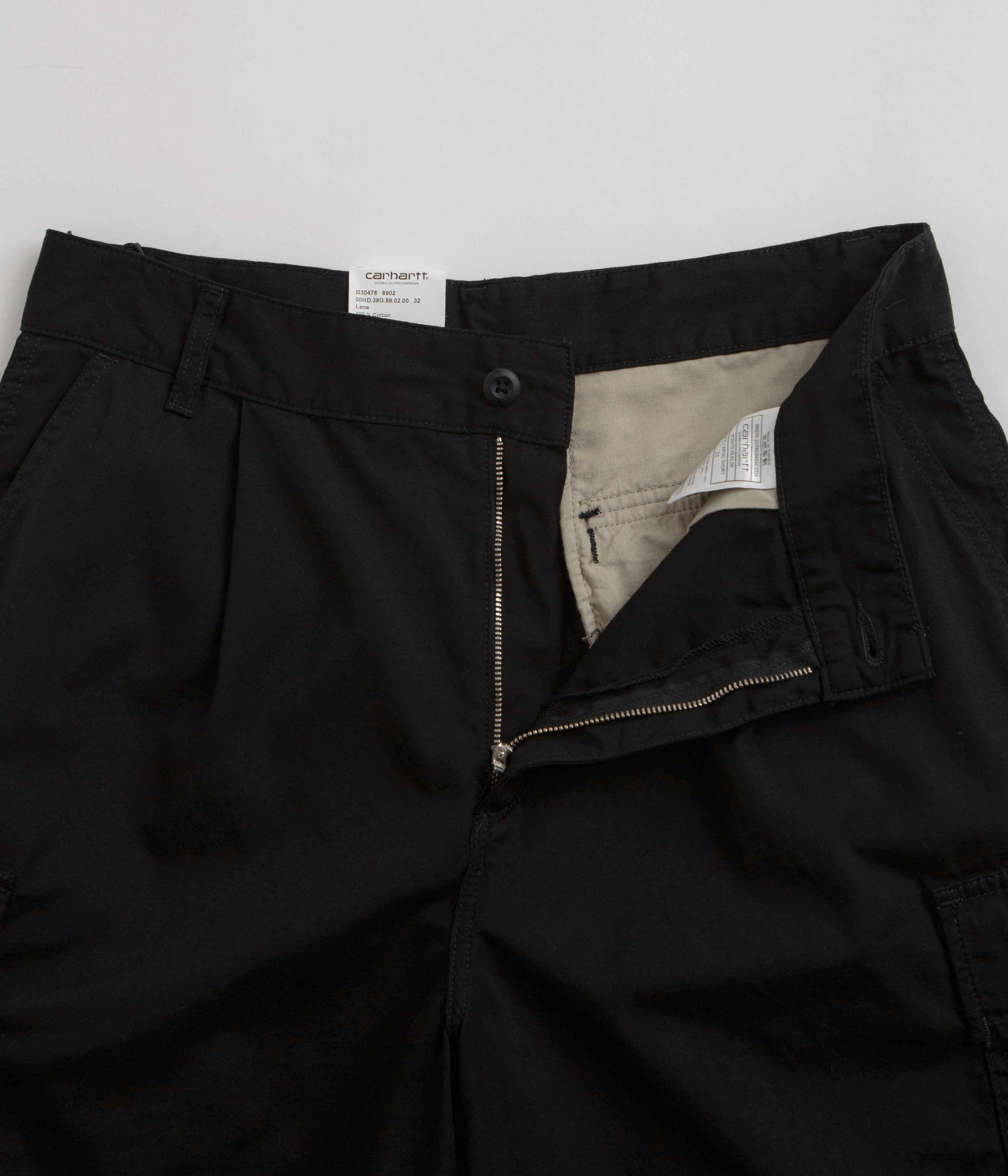 NonSlipGrip Back pockets Carhartt Cole Cargo Shorts - Rinsed Black