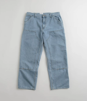 Carhartt Double Knee Denim Pants - Blue Fashion-Forward Low Profile Design