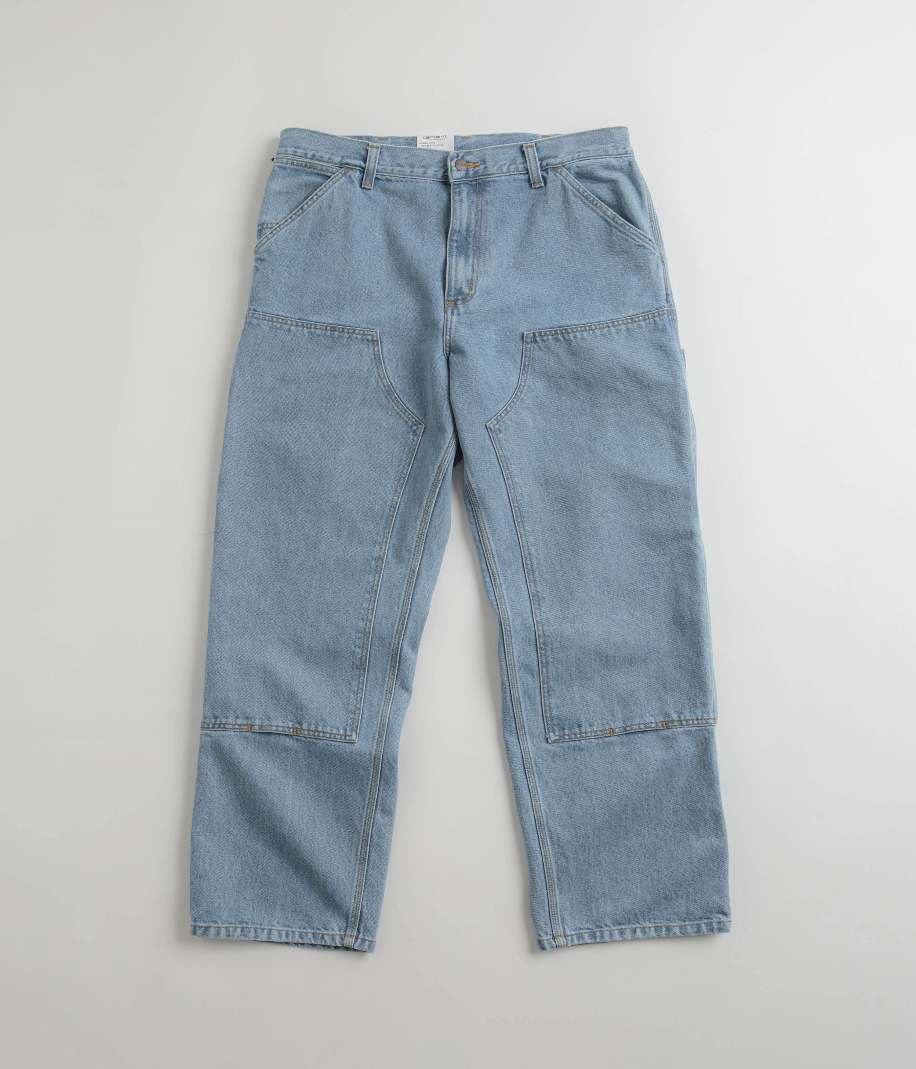 Carhartt Double Knee Denim Pants - Blue Fashion-Forward Low Profile Design