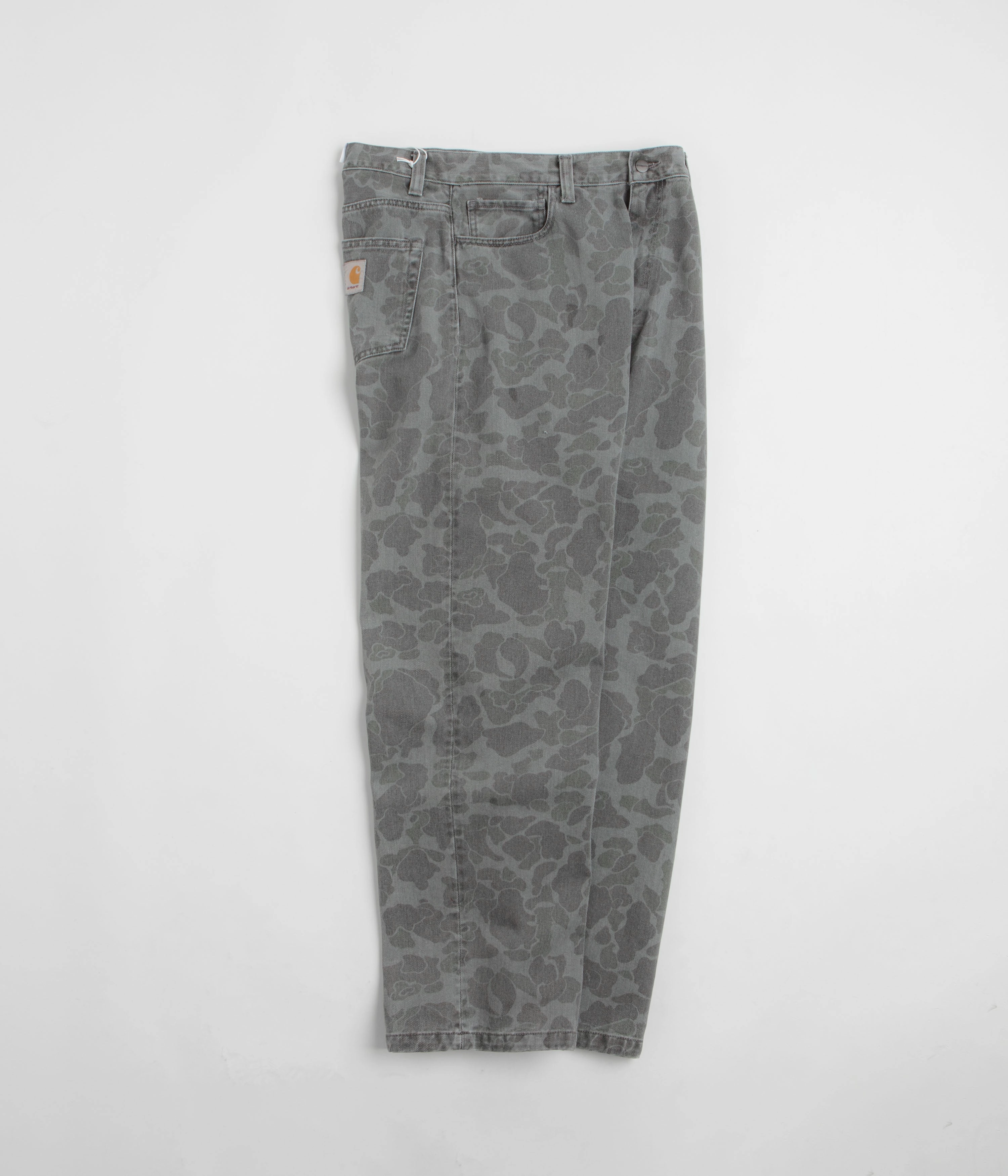 Carhartt Duck Landon Pants - Camo Duck / Black Heavy Bleached Lounge-friendly