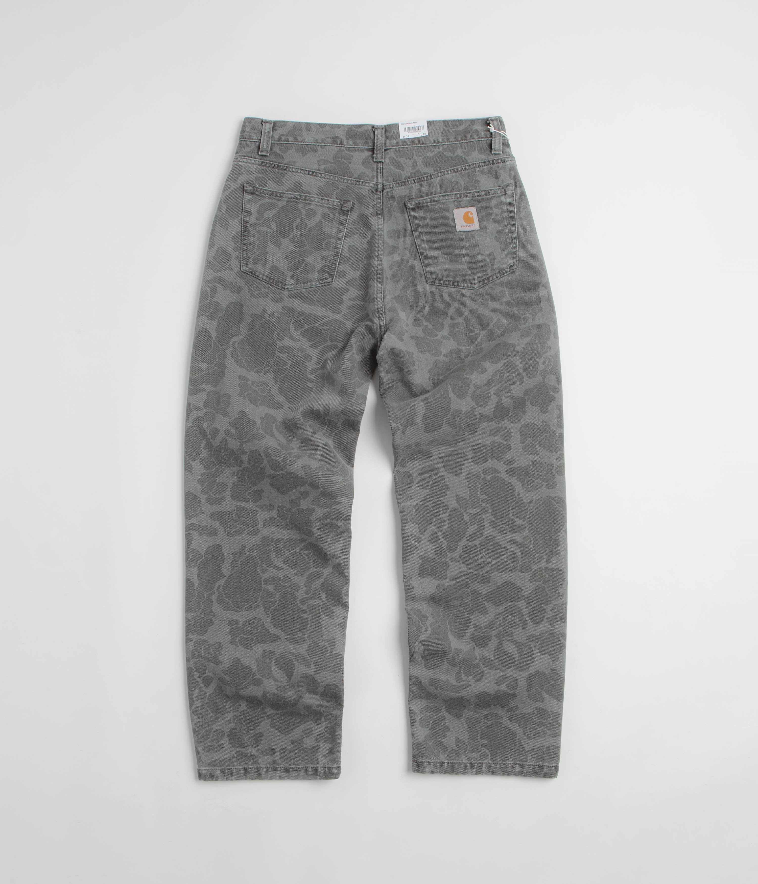 Petite Fit Lightweight insulation Carhartt Duck Landon Pants - Camo Duck / Black Heavy Bleached