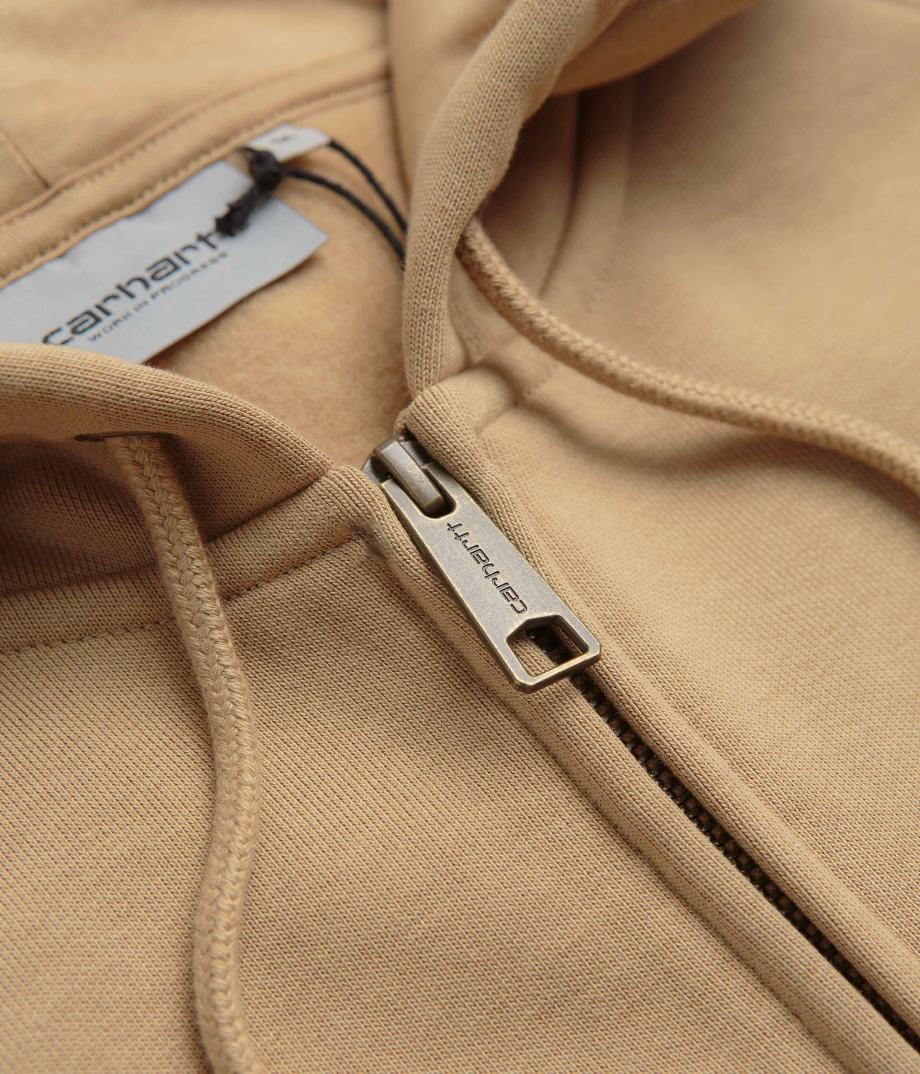 Seasonal Wear Carhartt Hooded Chase Jacket - Dusty Hamilton Brown / Gold
