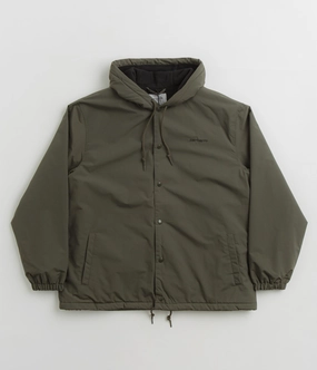 Carhartt Hooded Coach Jacket - Cypress / Black Adjustable Waist Tabs anniversary event