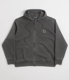 Carhartt Hooded Nelson Jacket - Graphite Street Chic Zipper Closure