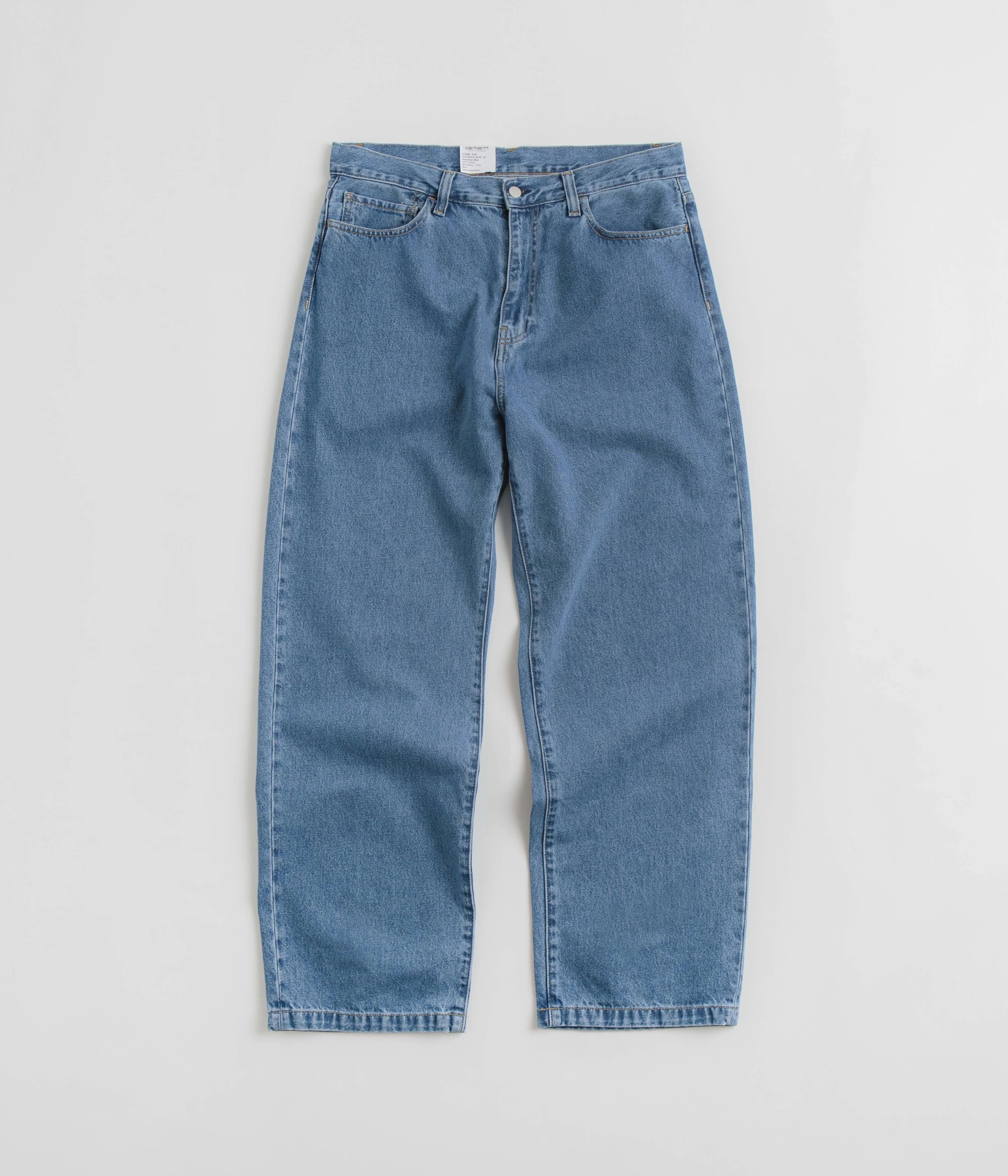 Carhartt Landon Pants - Blue Heavy Stone Washed ElasticWaist Travel Essential