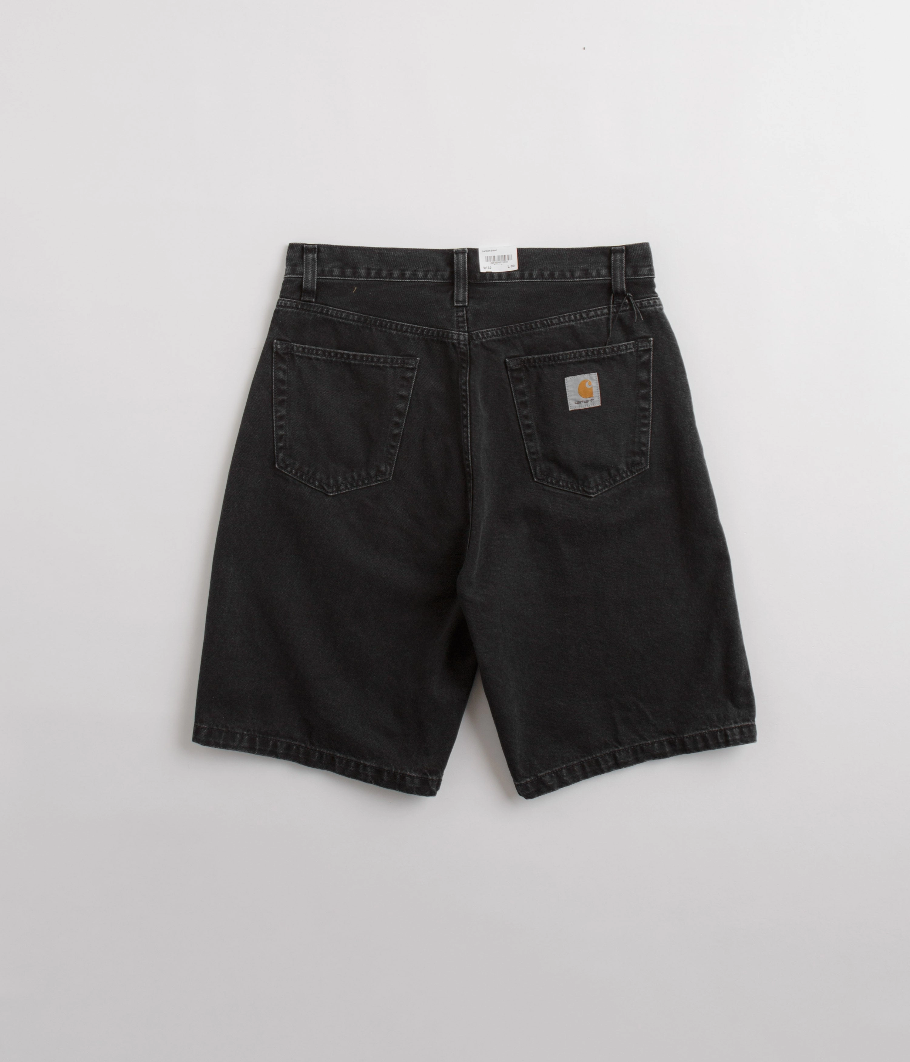 Carhartt Landon Shorts - Black Stone Washed Fit Design