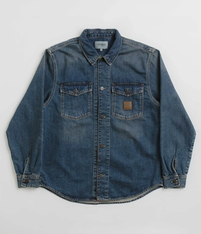 Cozy Jacket Carhartt Lincoln Shirt Jacket - Blue Worn Used Wash
