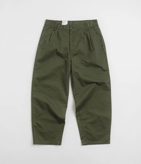 Tapered ankle Carhartt Merrick Pants - Stone Washed Office Green