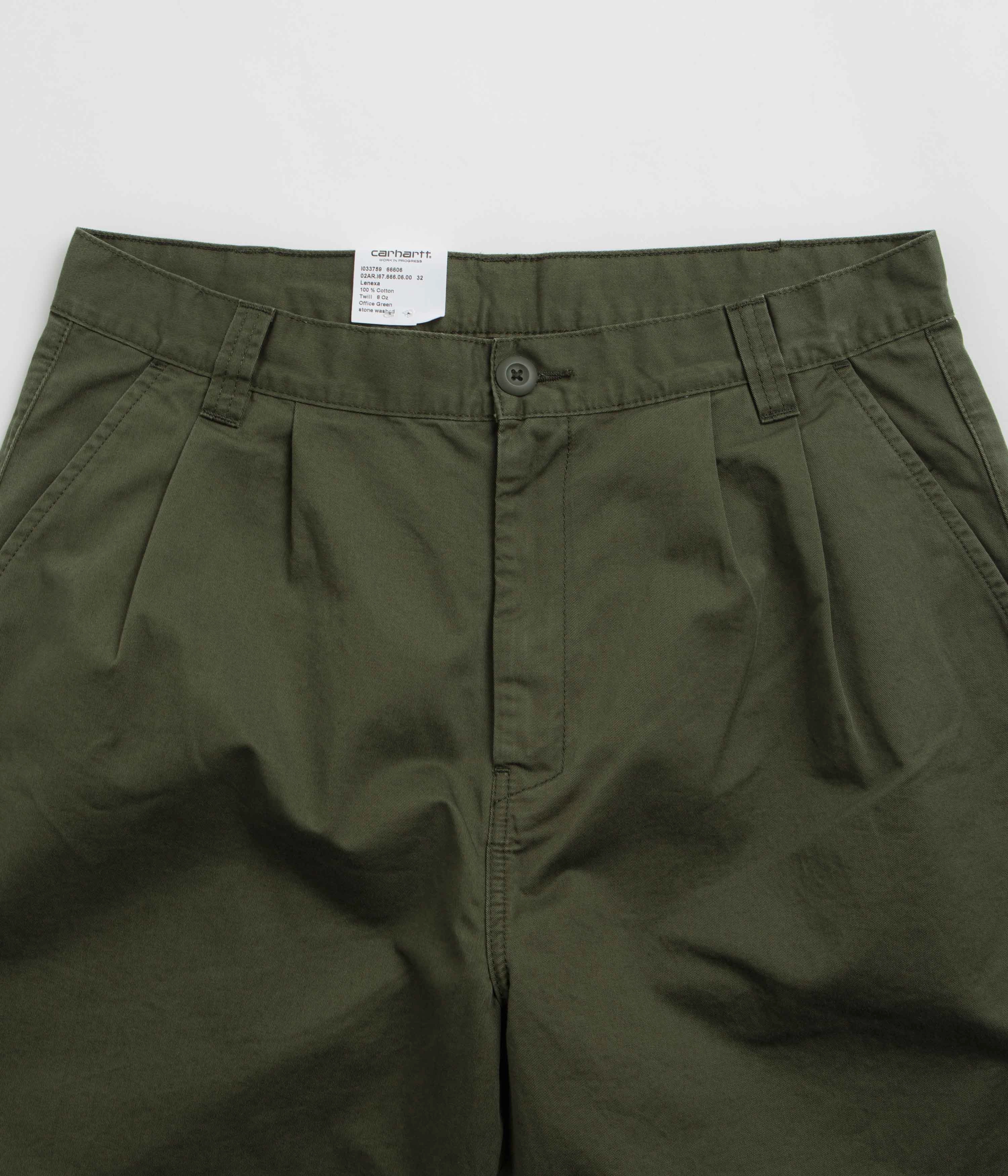 Carhartt Merrick Pants - Stone Washed Office Green Tall Length Fast Move