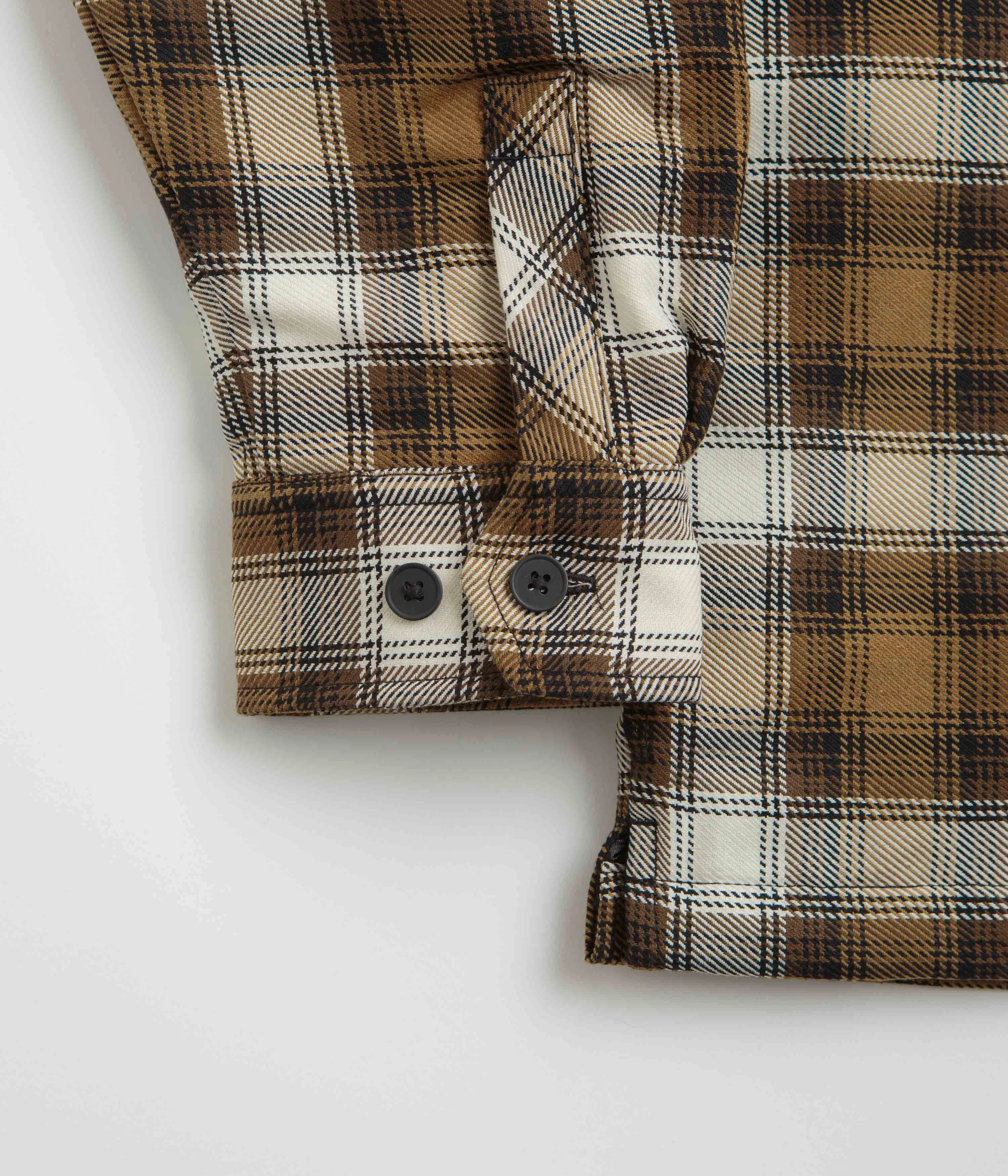 Detachable Collar Anti-pilling Carhartt Monahan Shirt Jacket - Monahan Check / Hamilton Brown
