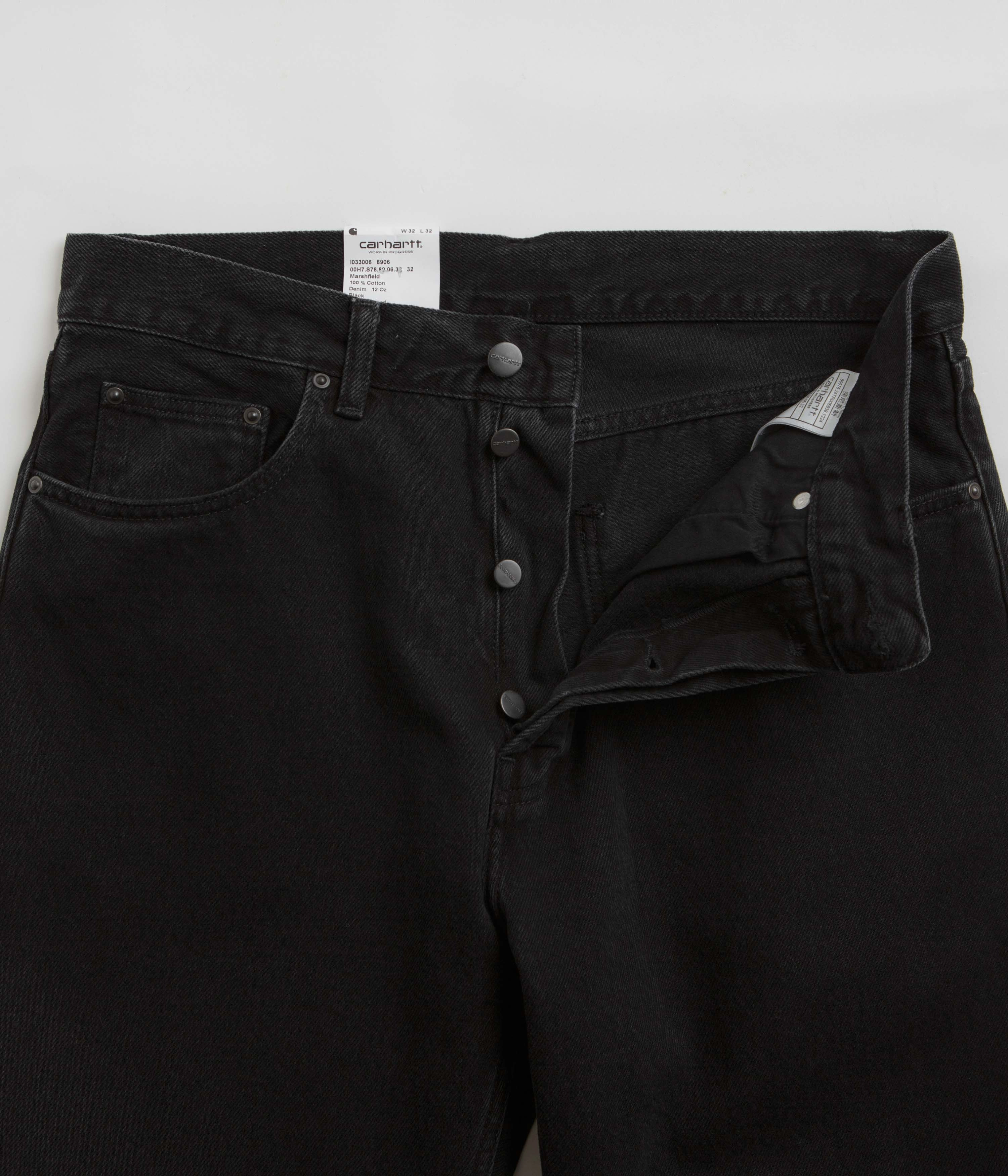 Carhartt Nolan Pants - Black Stone Washed Quick Release Closure