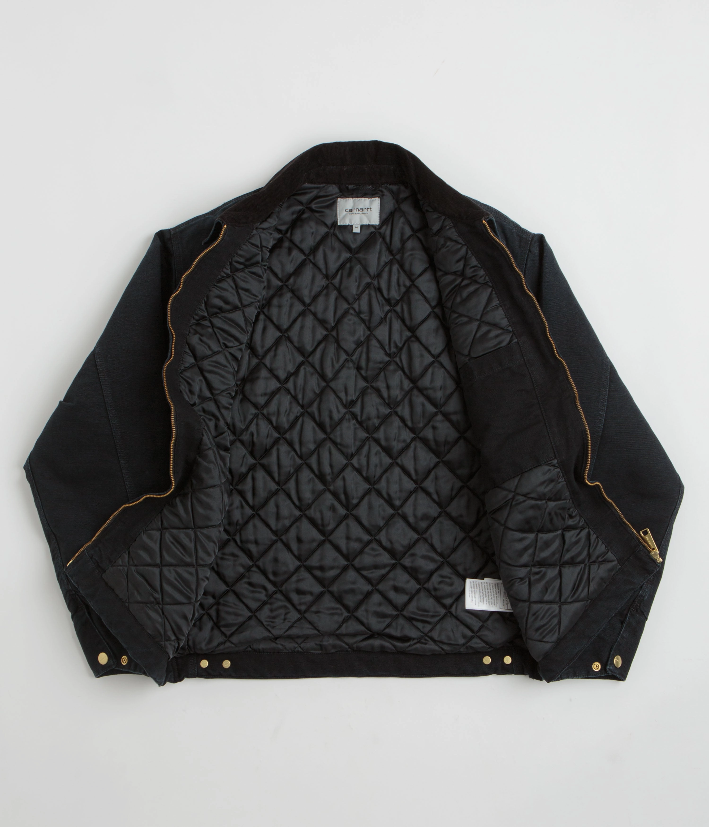 Modern Fit V-Neck Carhartt OG Detroit Jacket - Black / Black Stone Canvas