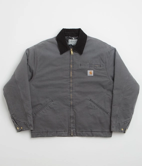 Quick Drying Shield Carhartt OG Detroit Jacket - Graphite / Black Stone Canvas