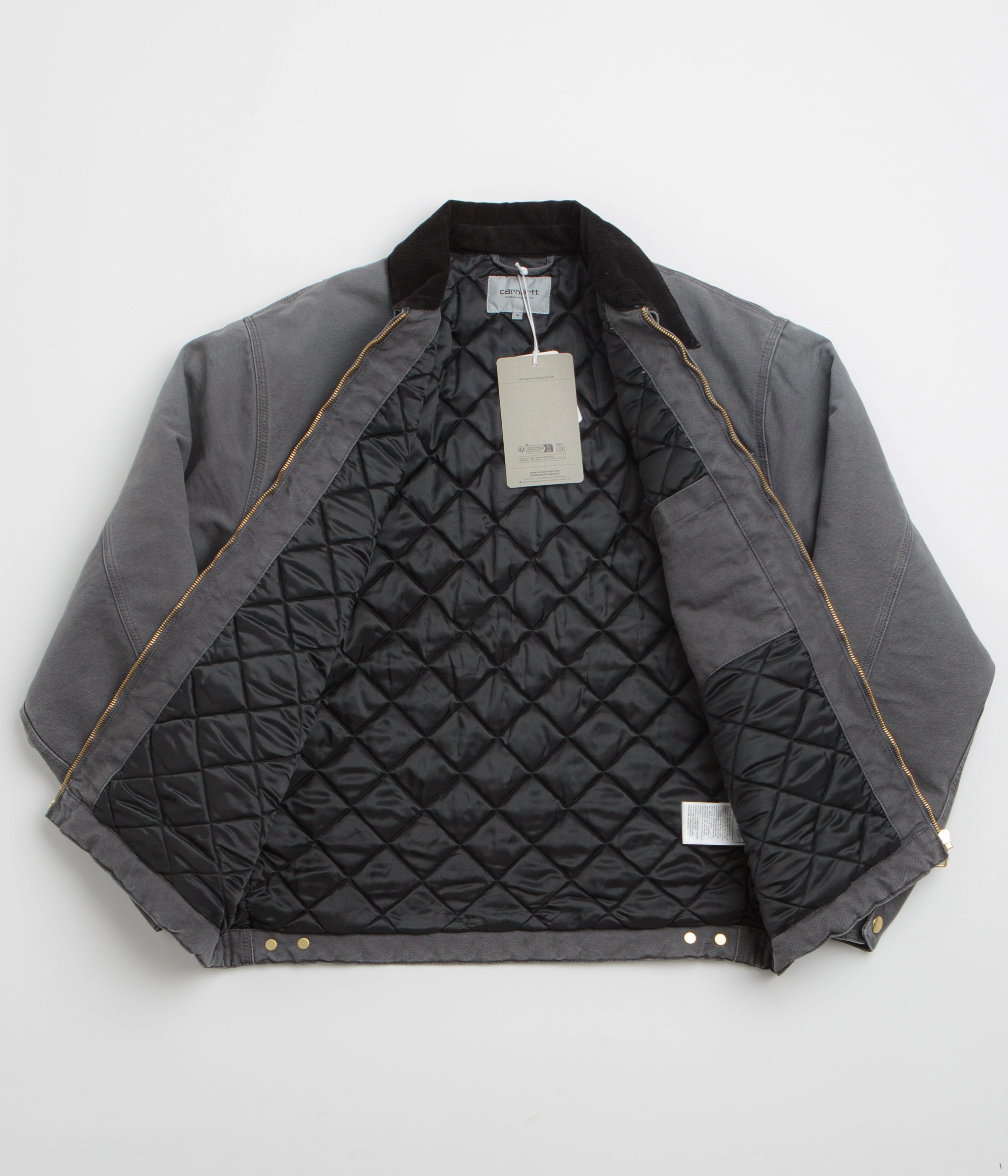 Odor Resistant Carhartt OG Detroit Jacket - Graphite / Black Stone Canvas