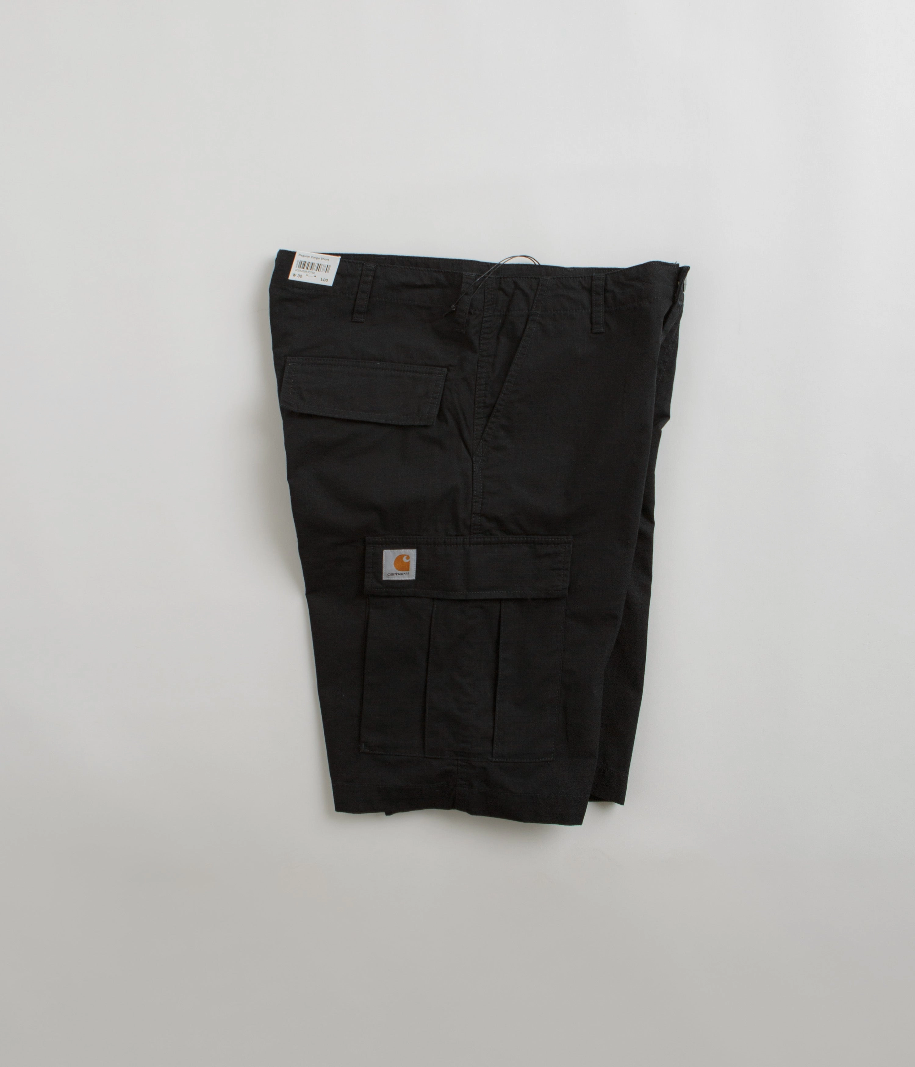 Wrinkle Resistant Finish Carhartt Regular Cargo Shorts - Black